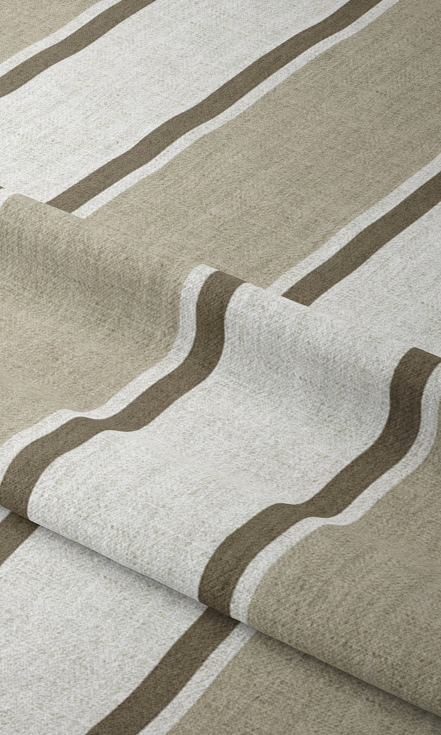 Modern Striped Window Treatments Fabric By the Metre (Beige/ White)