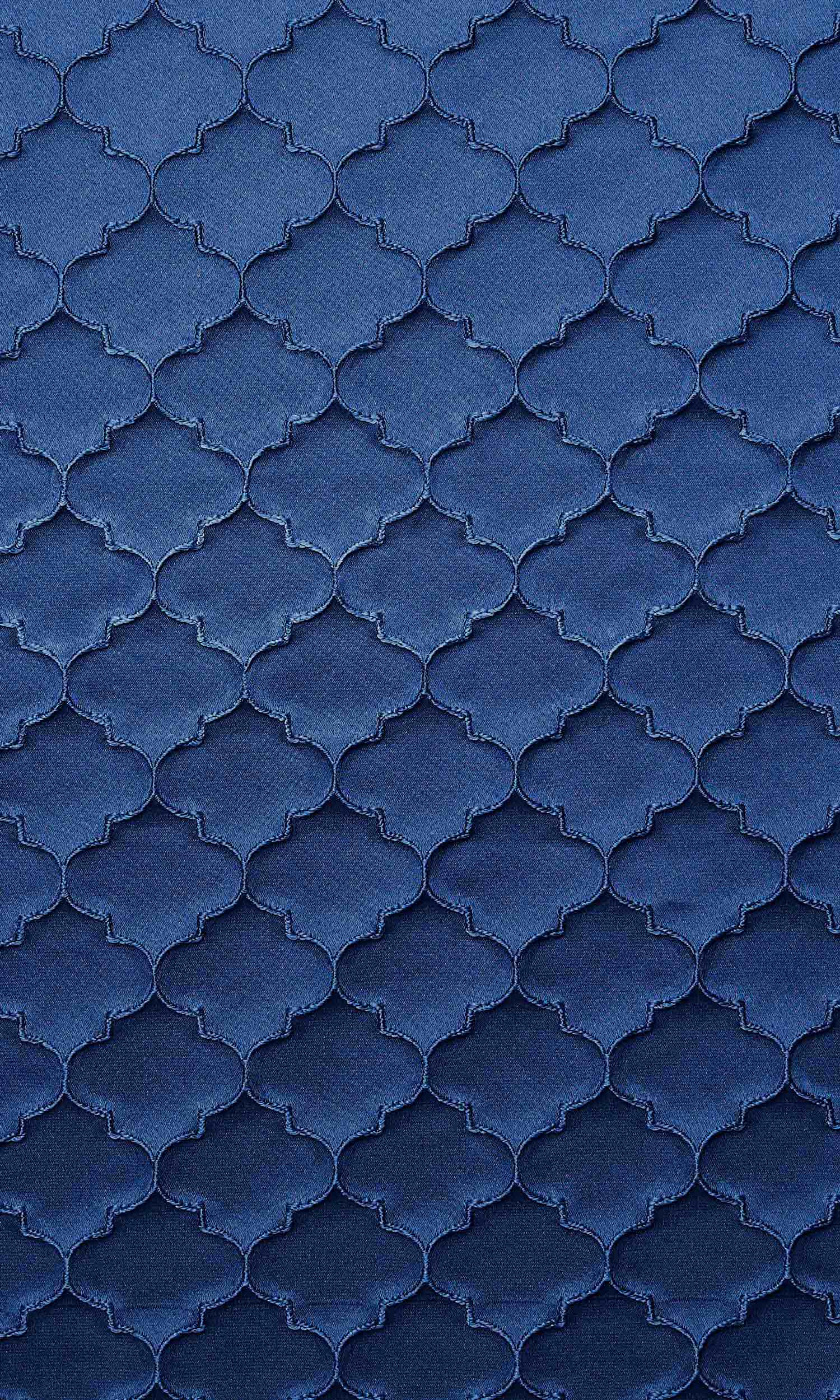 Silk Blend Home Textile Fabric Material By the Metre (Dark Blue)
