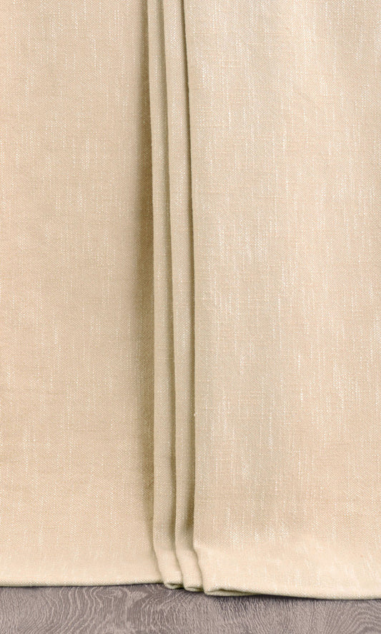 Plain Cotton Curtain Panels (Beige)