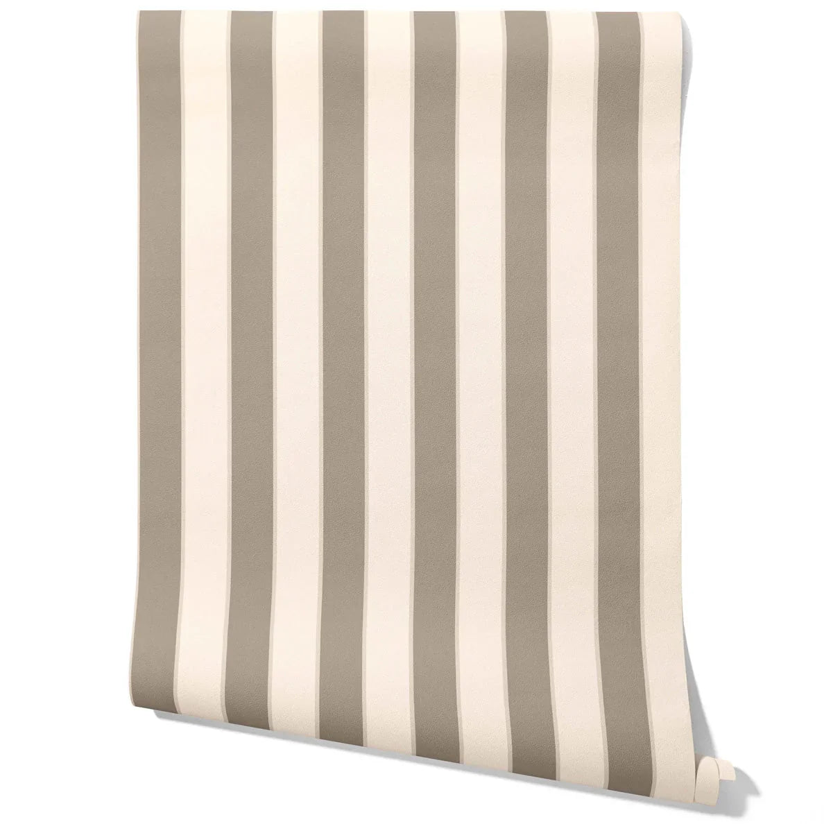 Neutral Geometric Striped Traditional Wallpaper Sample (Cream/ Taupe Grey/ Brown)