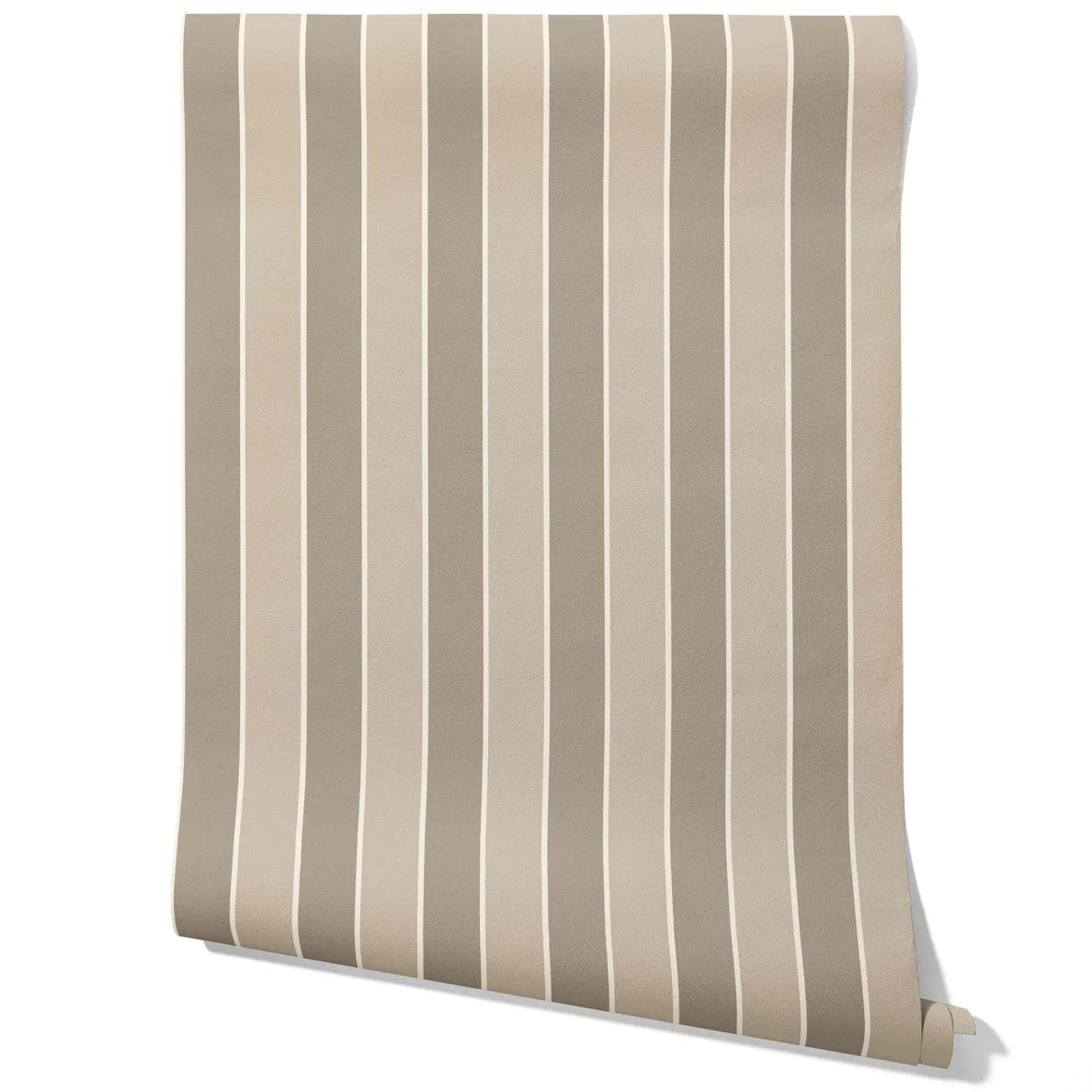Neutral Geometric Striped Traditional Wallpaper Sample (Taupe Grey/ Brown)
