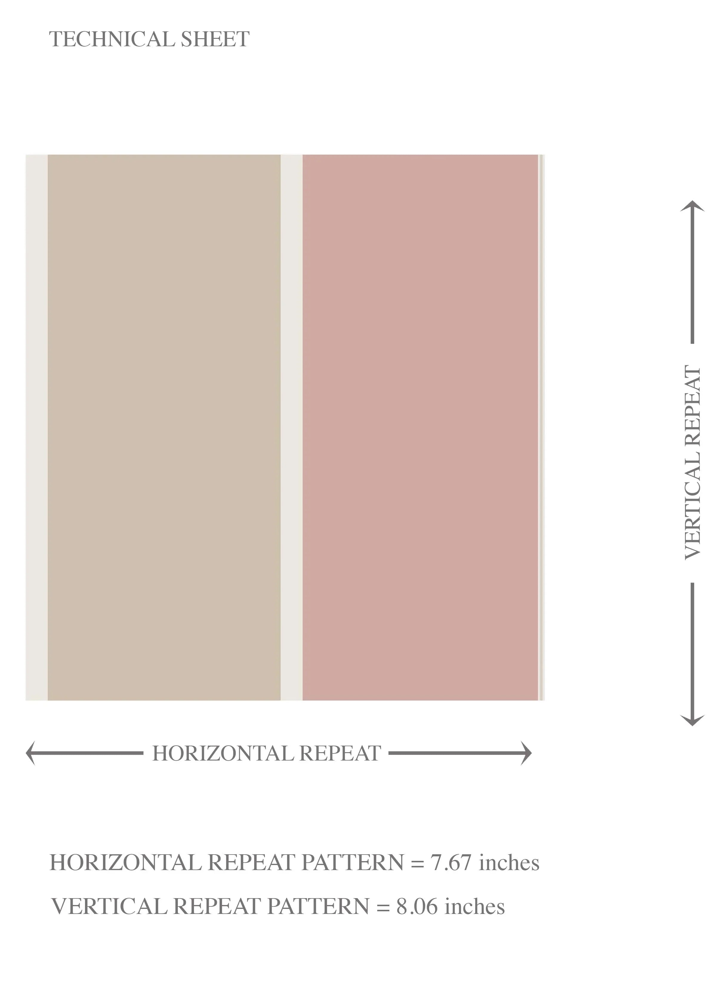 Geometric Striped Kids Room Wallpaper Sample (Dusty Pink/ Taupe)