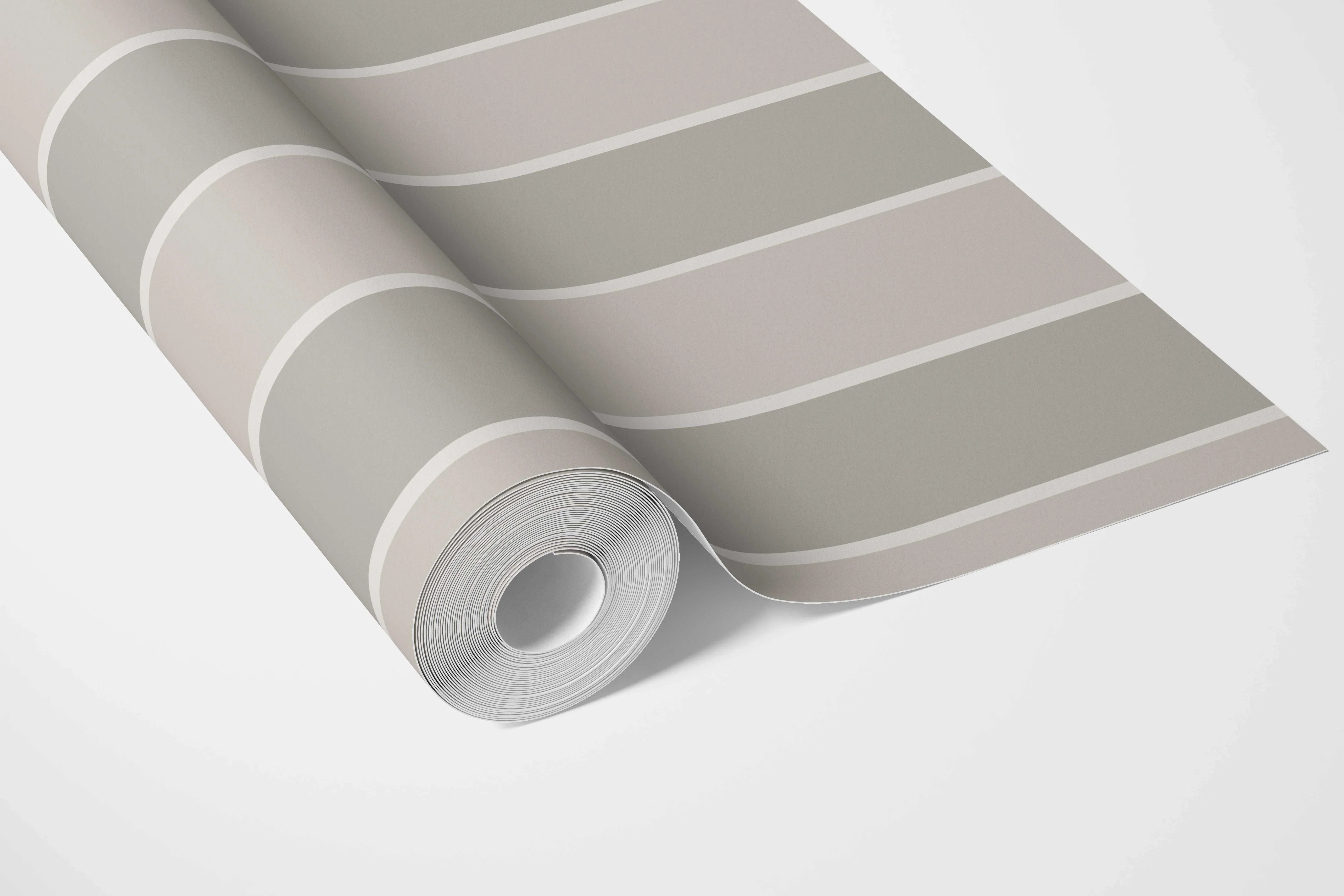 Neutral Geometric Striped Nursery Wallpaper Sample (Grey/ Beige/ Taupe)