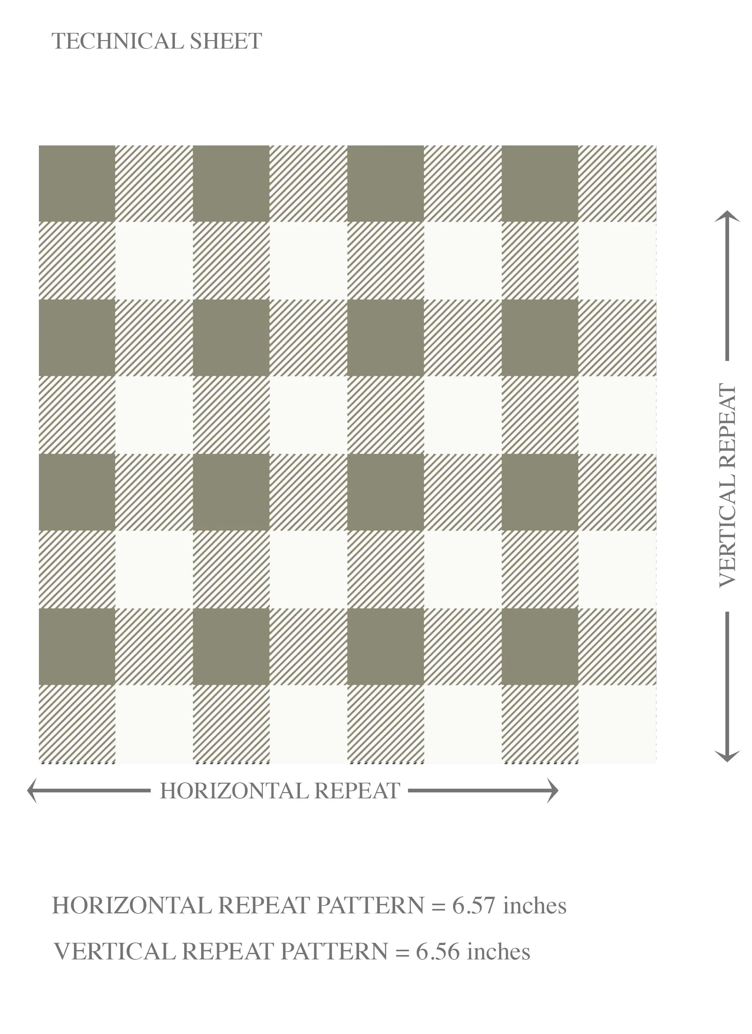Gingham Checkered Kids Room Wallpaper Sample (Olive Green)