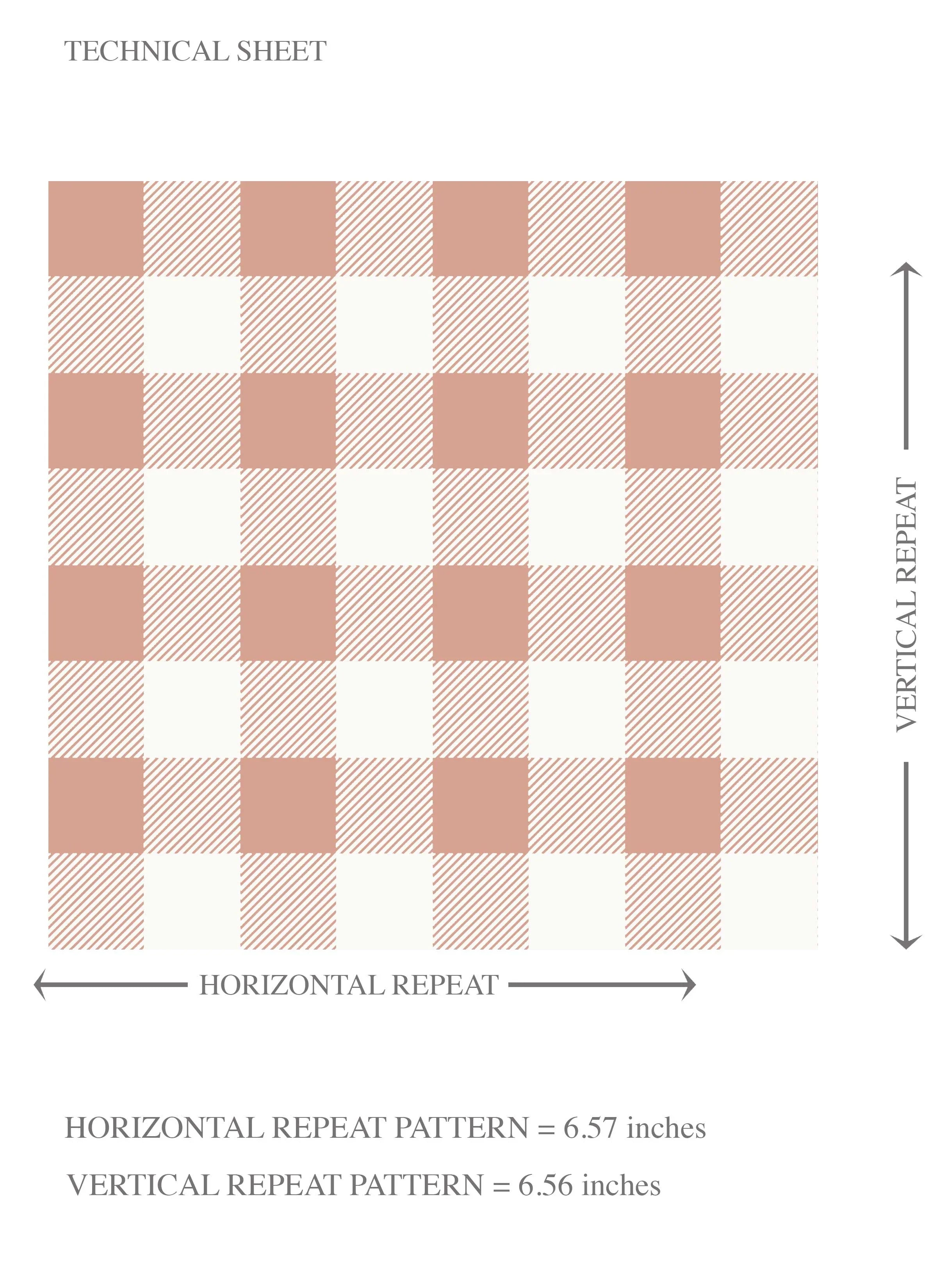 Gingham Checkered Kids Room Wallpaper Sample (Blush Pink)