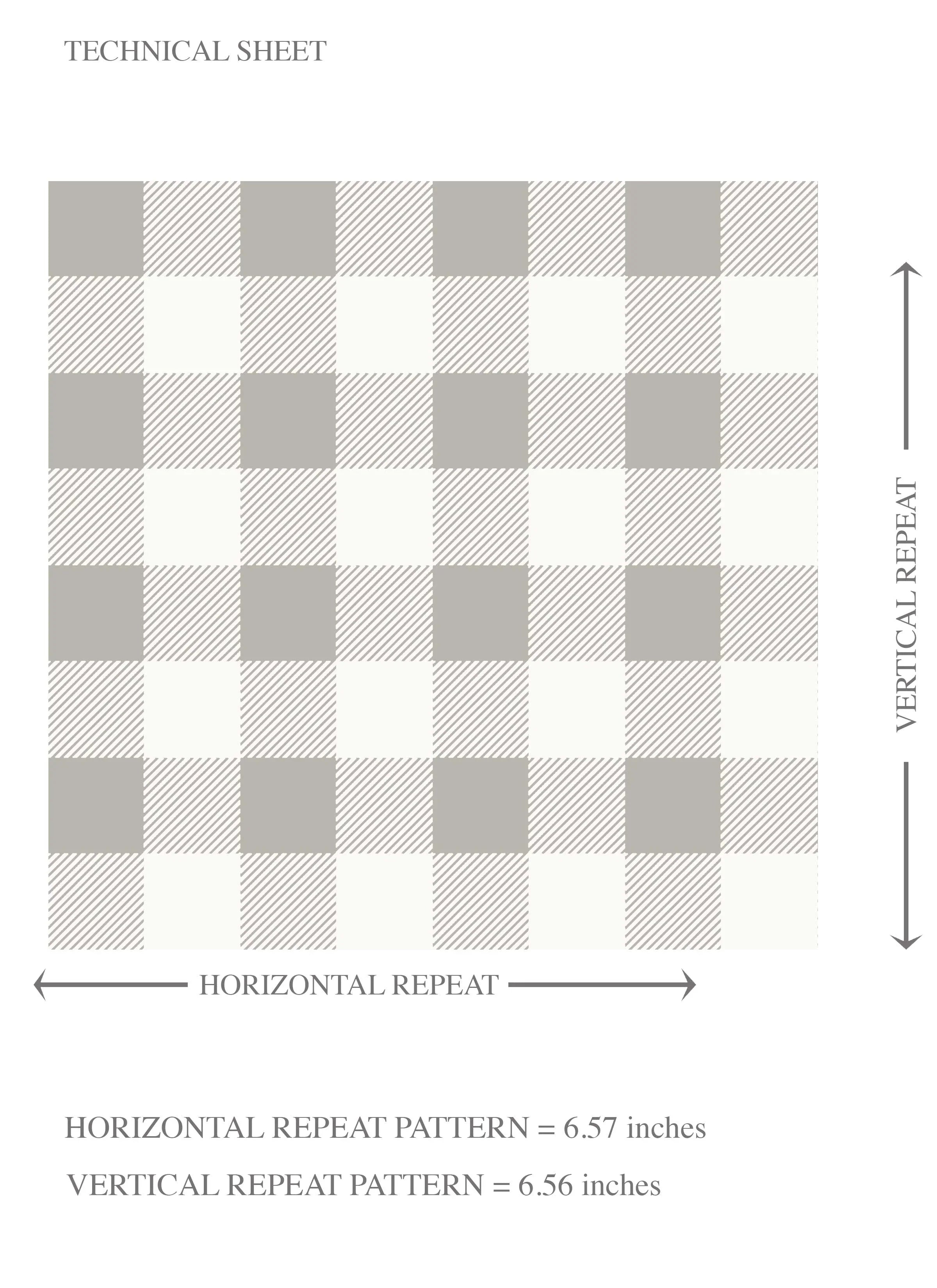 Neutral Gingham Checkered Kids Room Wallpaper (Grey)