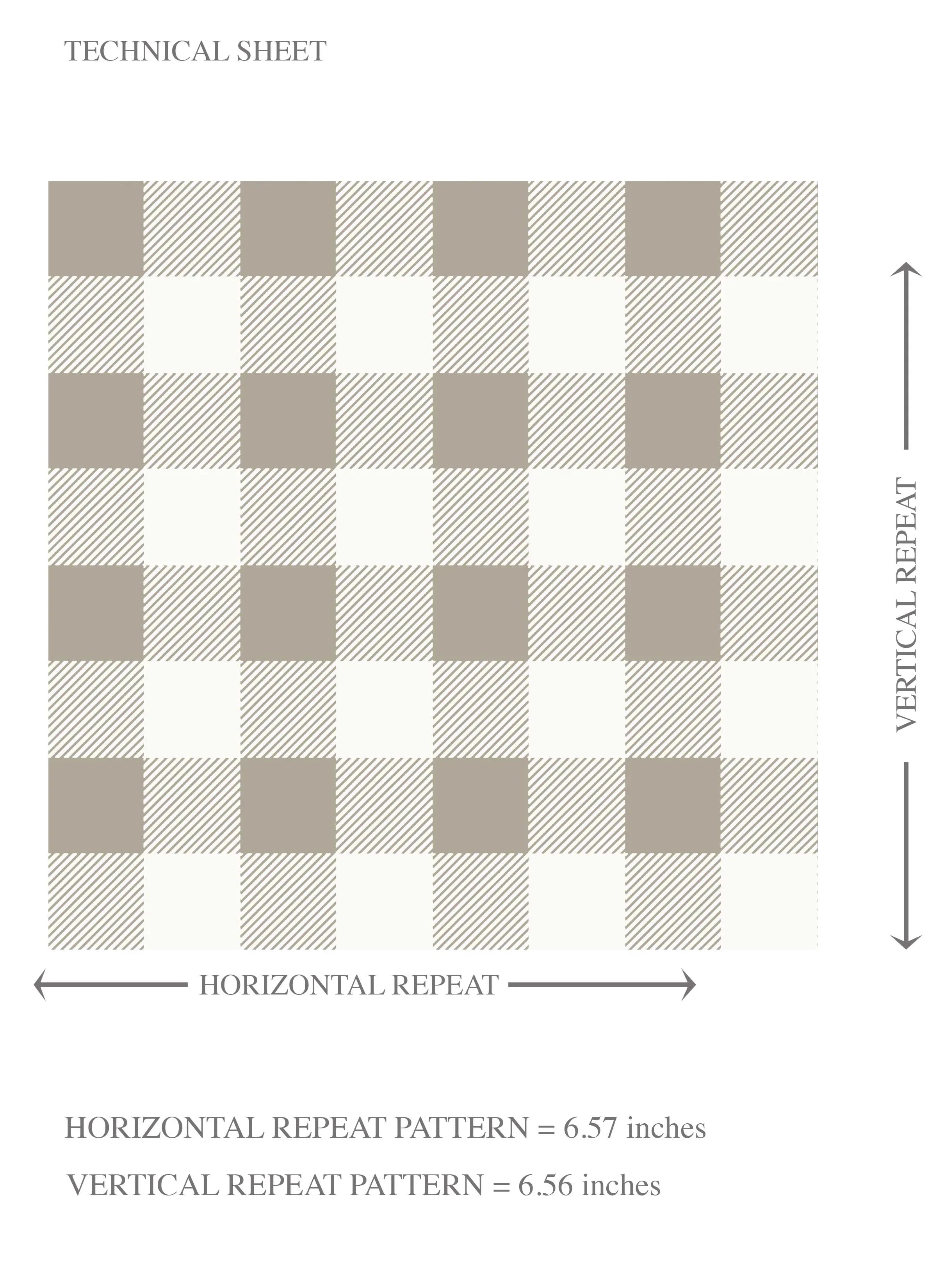 Neutral Gingham Checkered Kids Room Wallpaper (Taupe Grey/ Greige)