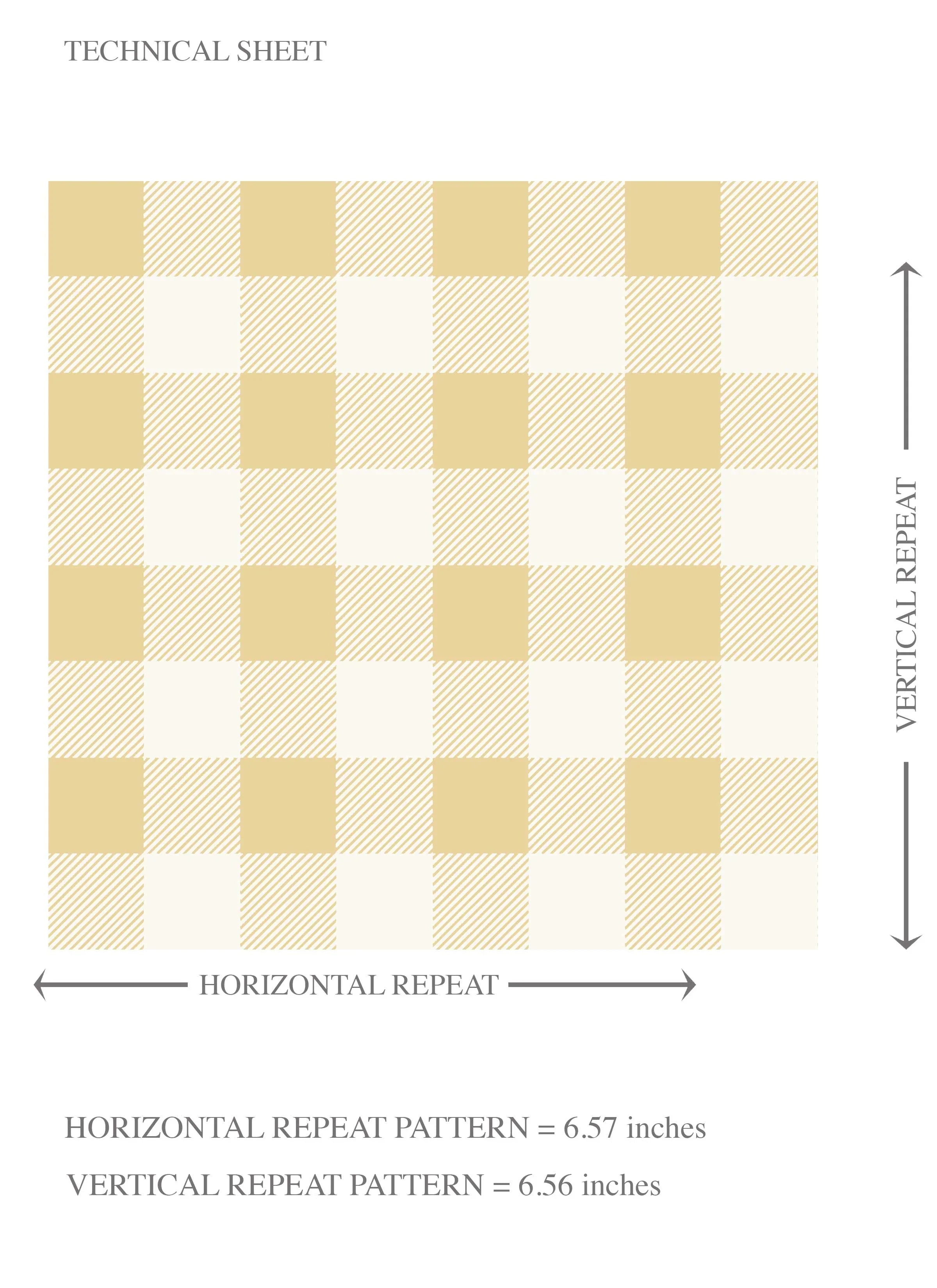 Gingham Checkered Kids Room Wallpaper (Yellow)