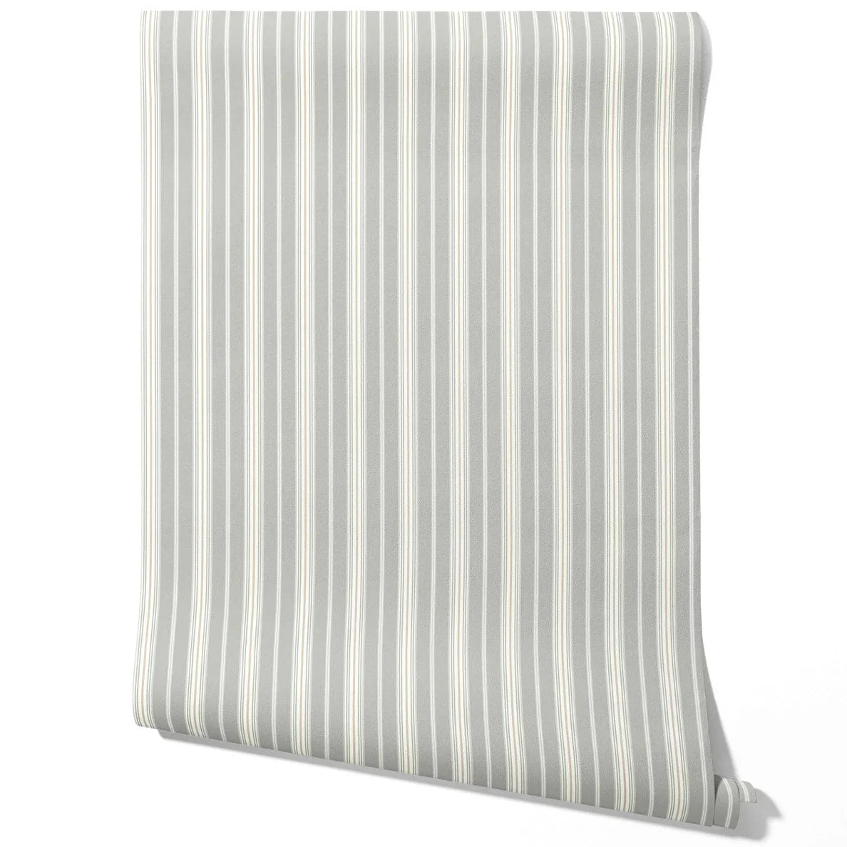 Neutral Geometric Striped Traditional Wallpaper Sample (Grey)