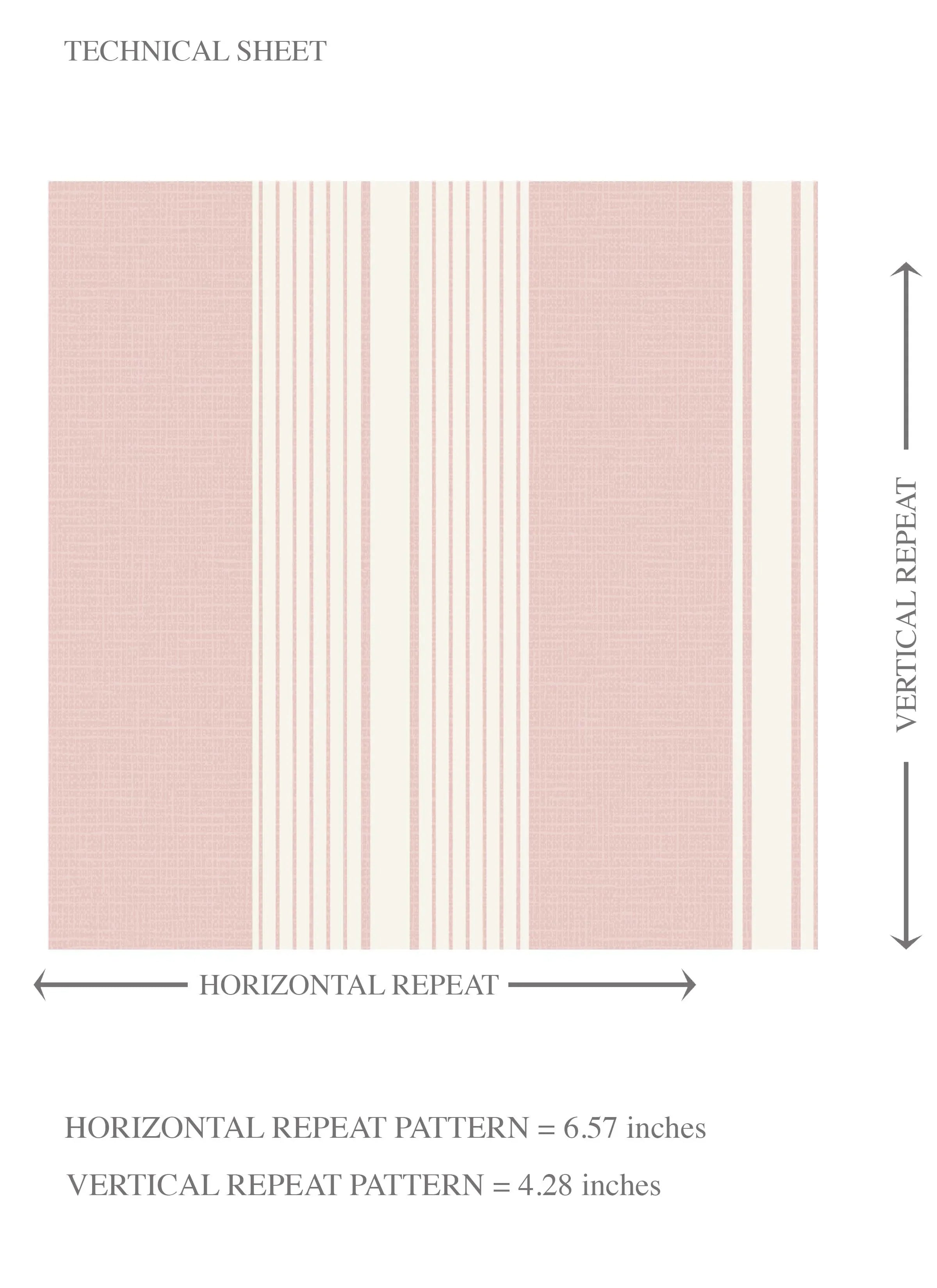 Geometric Striped Kids Room Wallpaper Sample (Blush Pink)