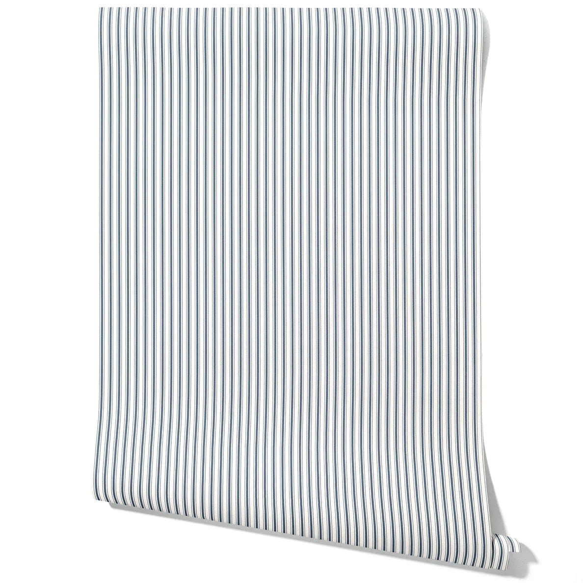 Geometric Striped Kitchen Wallpaper Sample (Navy Blue)