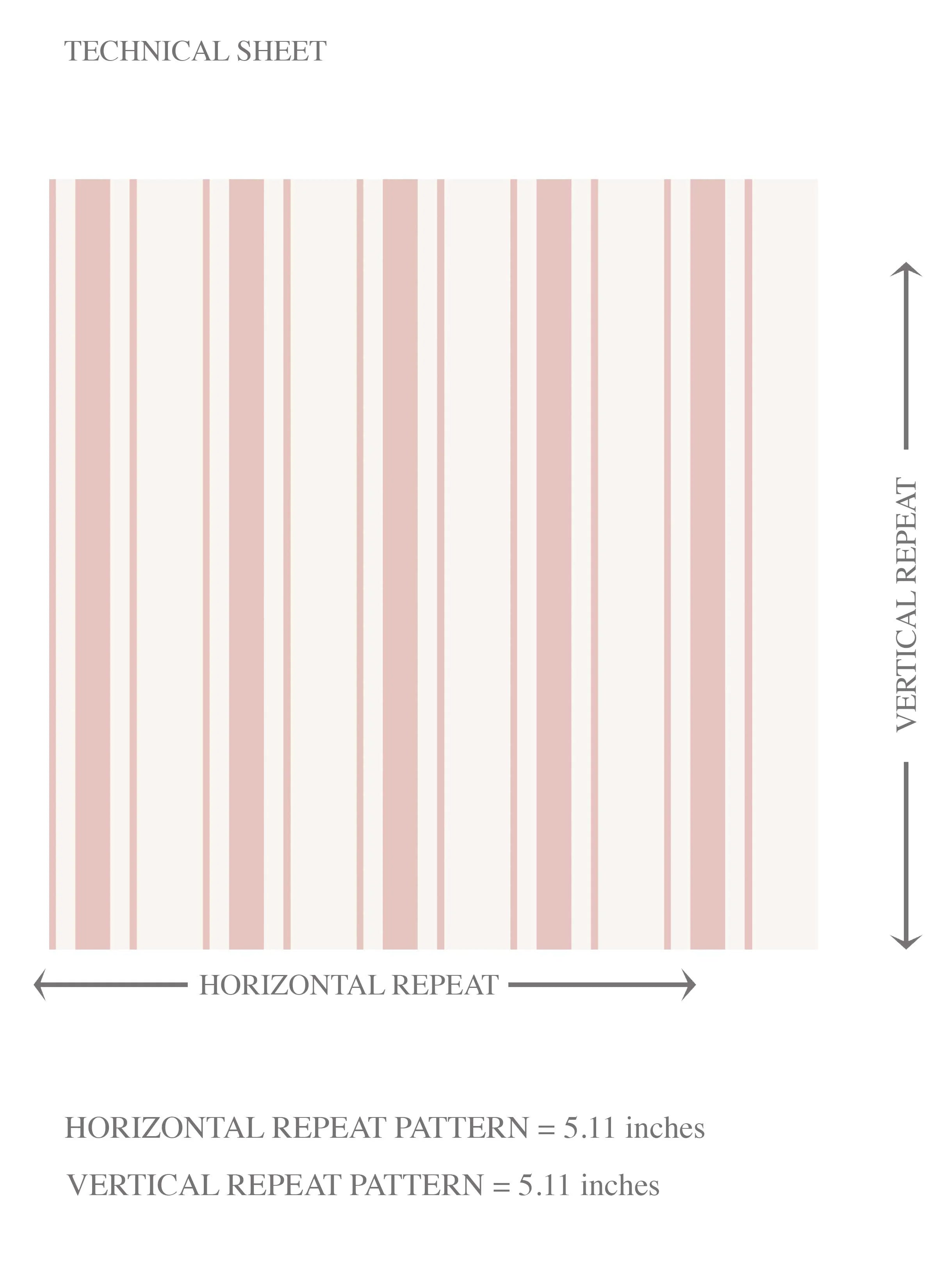 Geometric Striped Kids Room Wallpaper (Blush Pink)