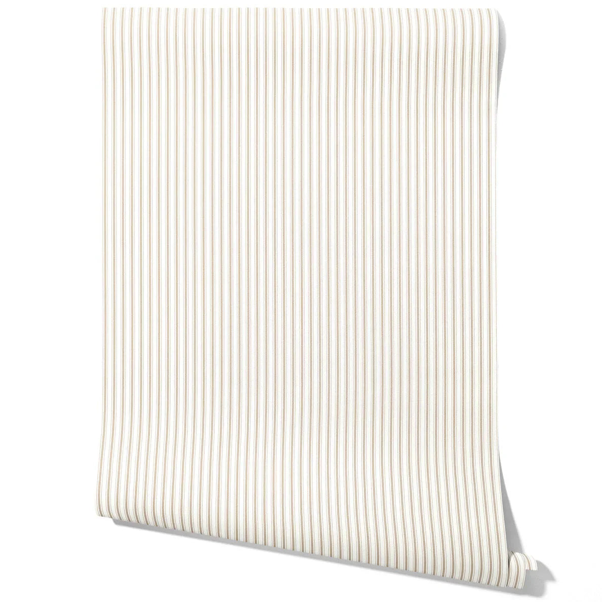 Neutral Geometric Striped Kitchen Wallpaper Sample (Beige/ Cool Taupe)