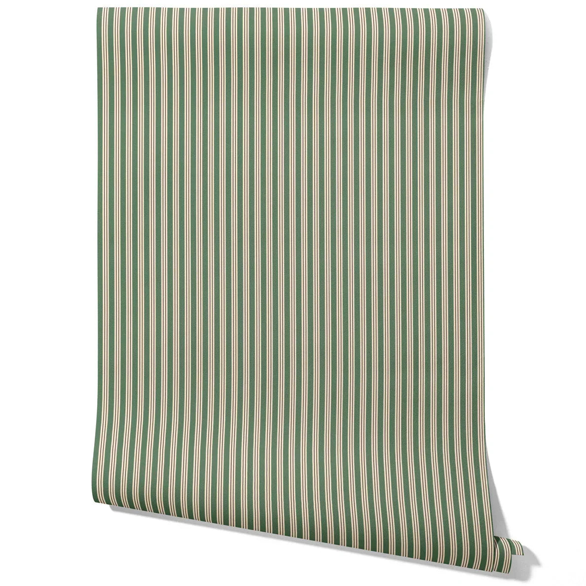 Geometric Striped Kitchen Wallpaper Sample (Leaf Green)