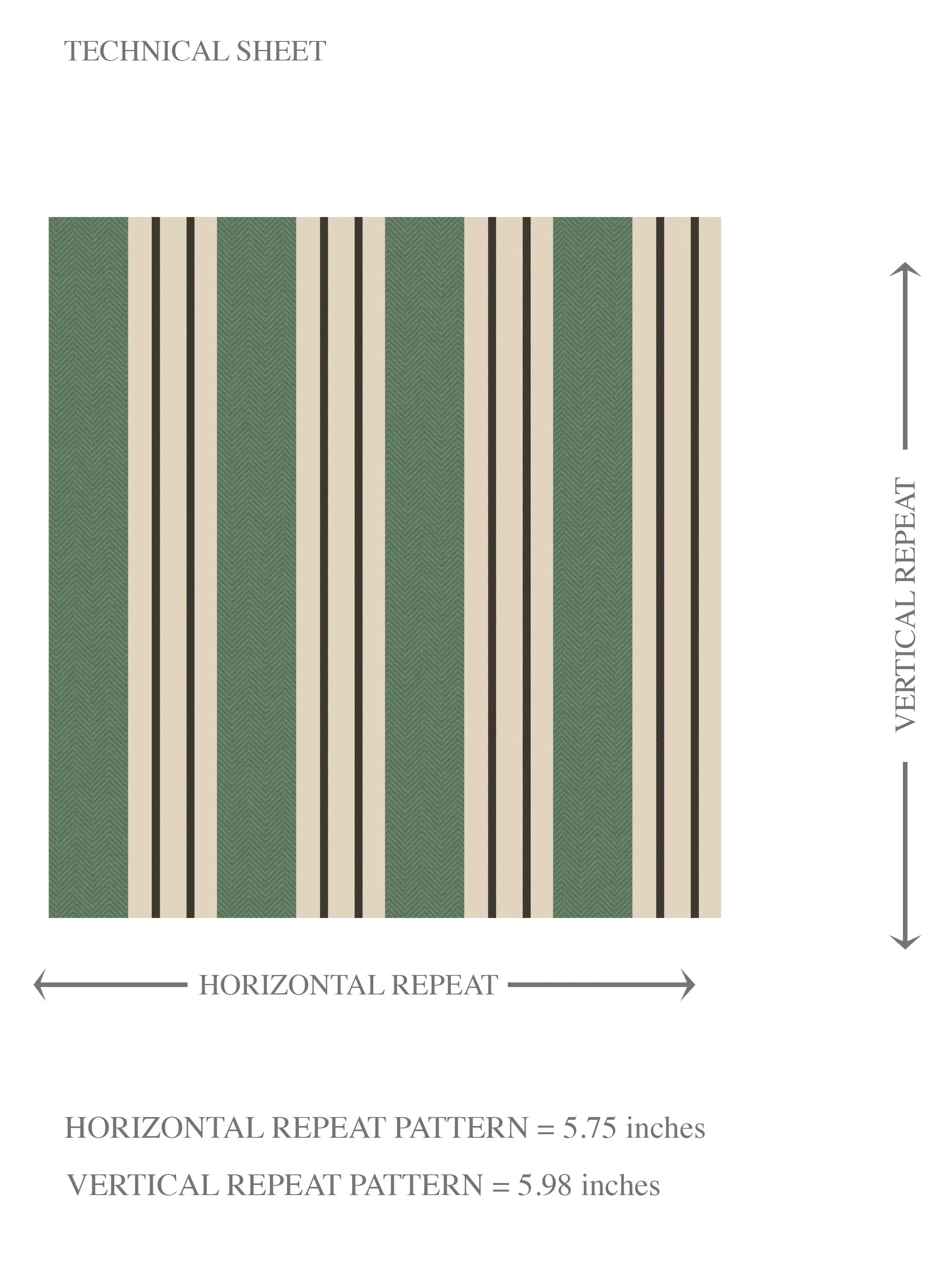 Geometric Striped Kids Room Wallpaper Sample (Leaf Green)