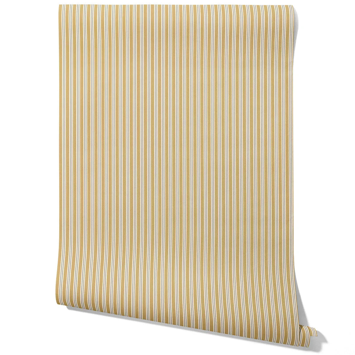Geometric Striped Kitchen Wallpaper Sample (Ochre Yellow)