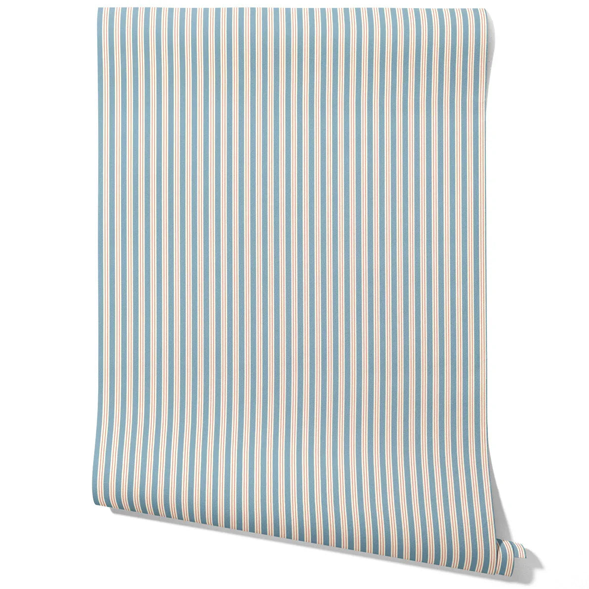 Geometric Striped Kitchen Wallpaper Sample (Blue)