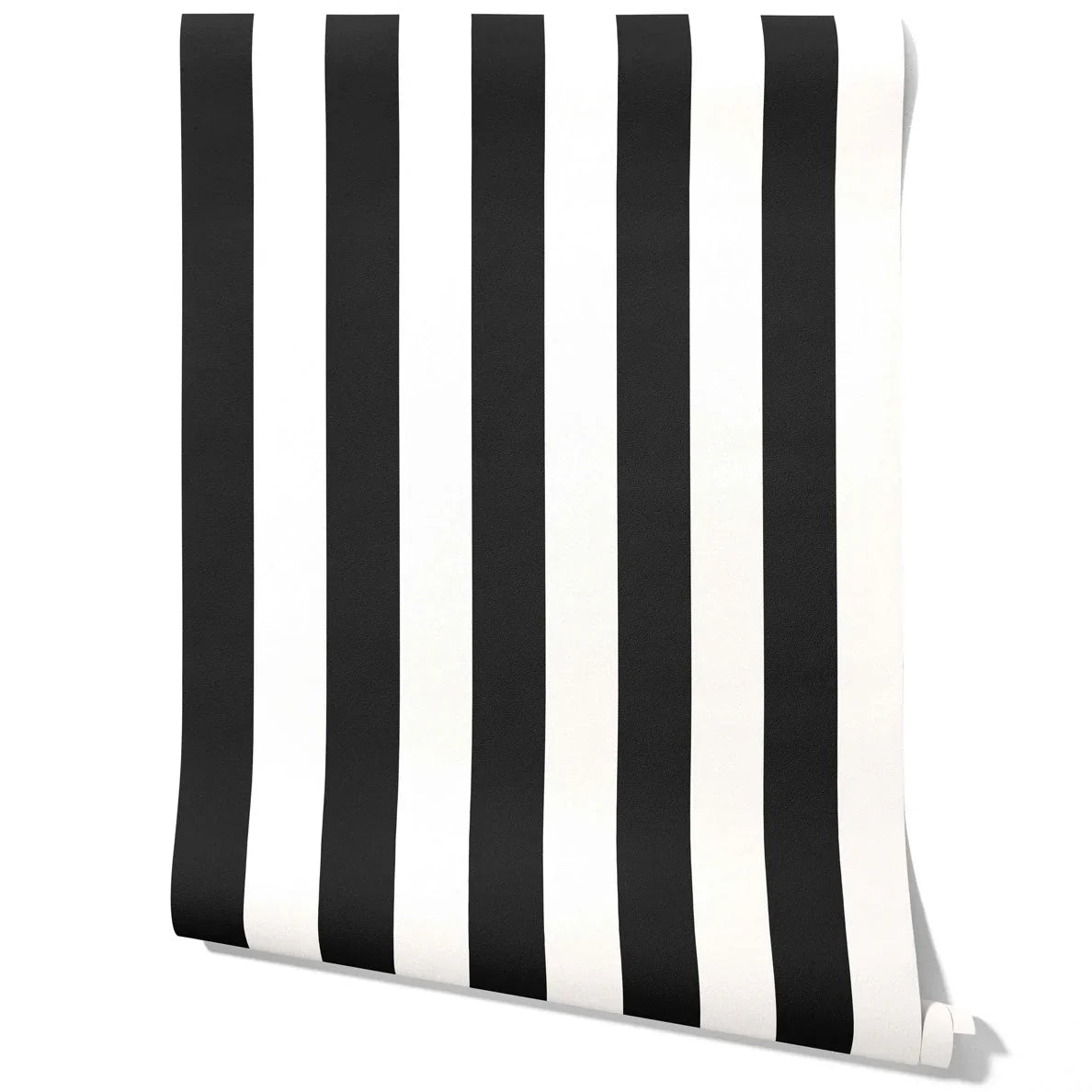 Neutral Geometric Striped Traditional Wallpaper Sample (Black/ White)