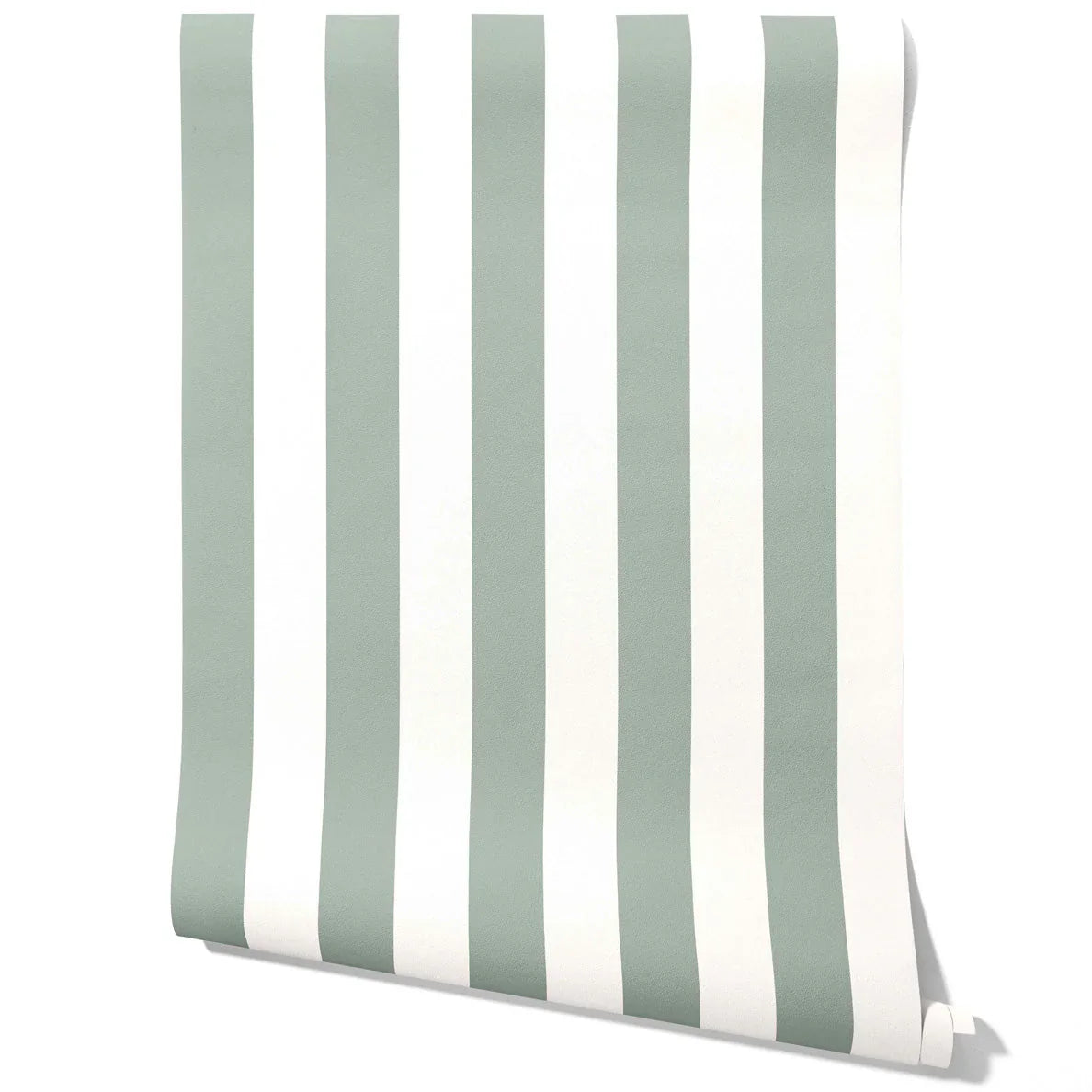 Geometric Striped Traditional Wallpaper Sample (Green)