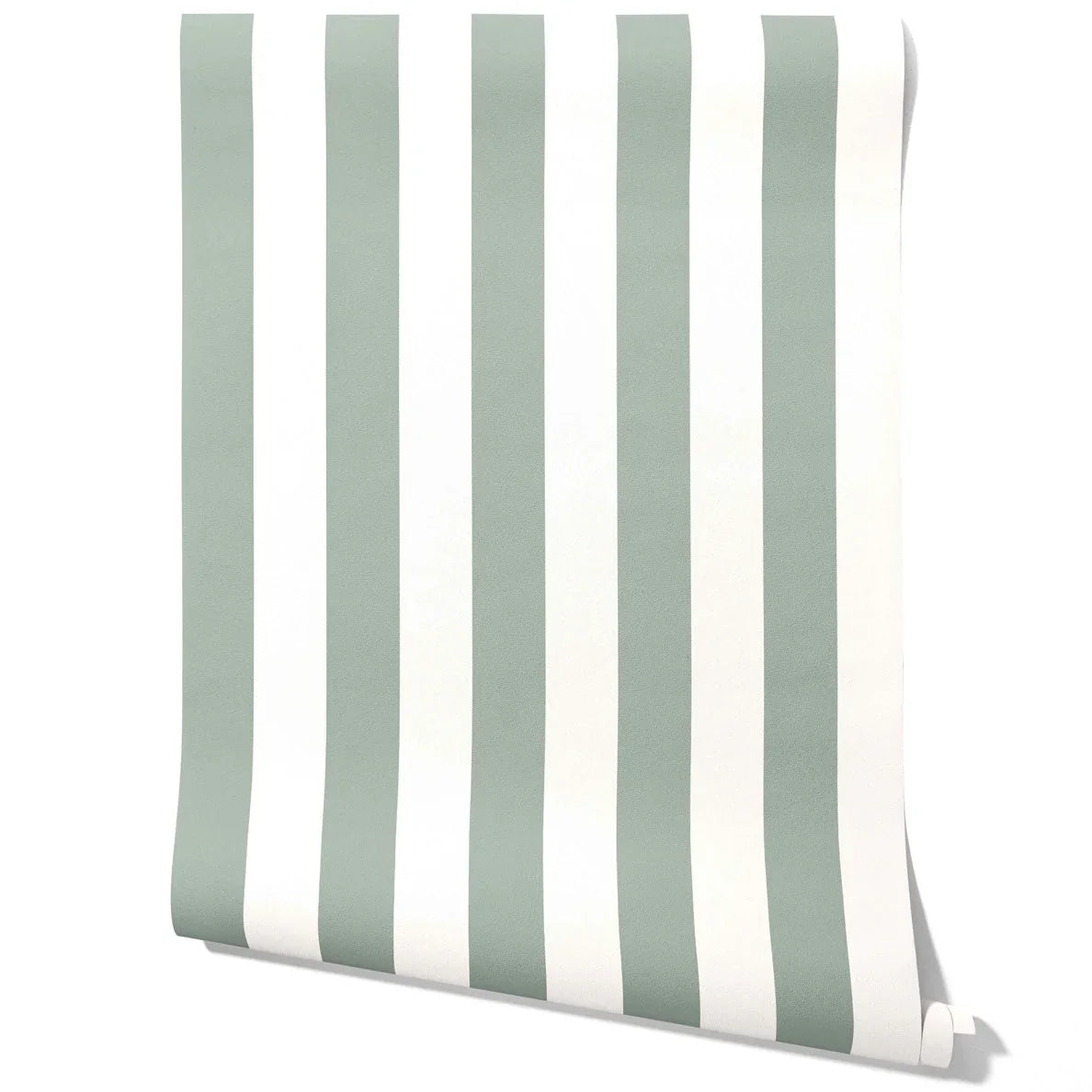 Geometric Striped Traditional Wallpaper Sample (Green)