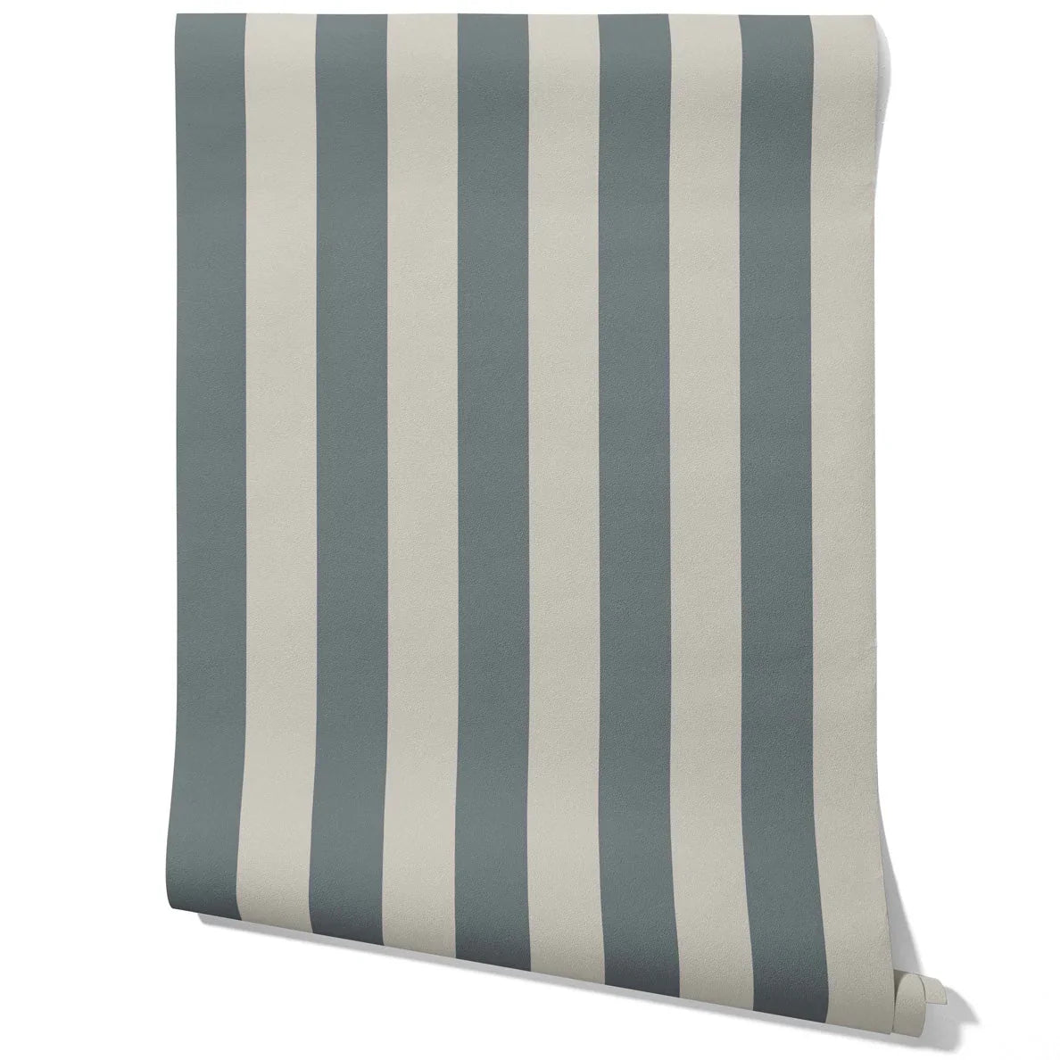 Neutral Geometric Striped Traditional Wallpaper (Slate Blue/ Grey)