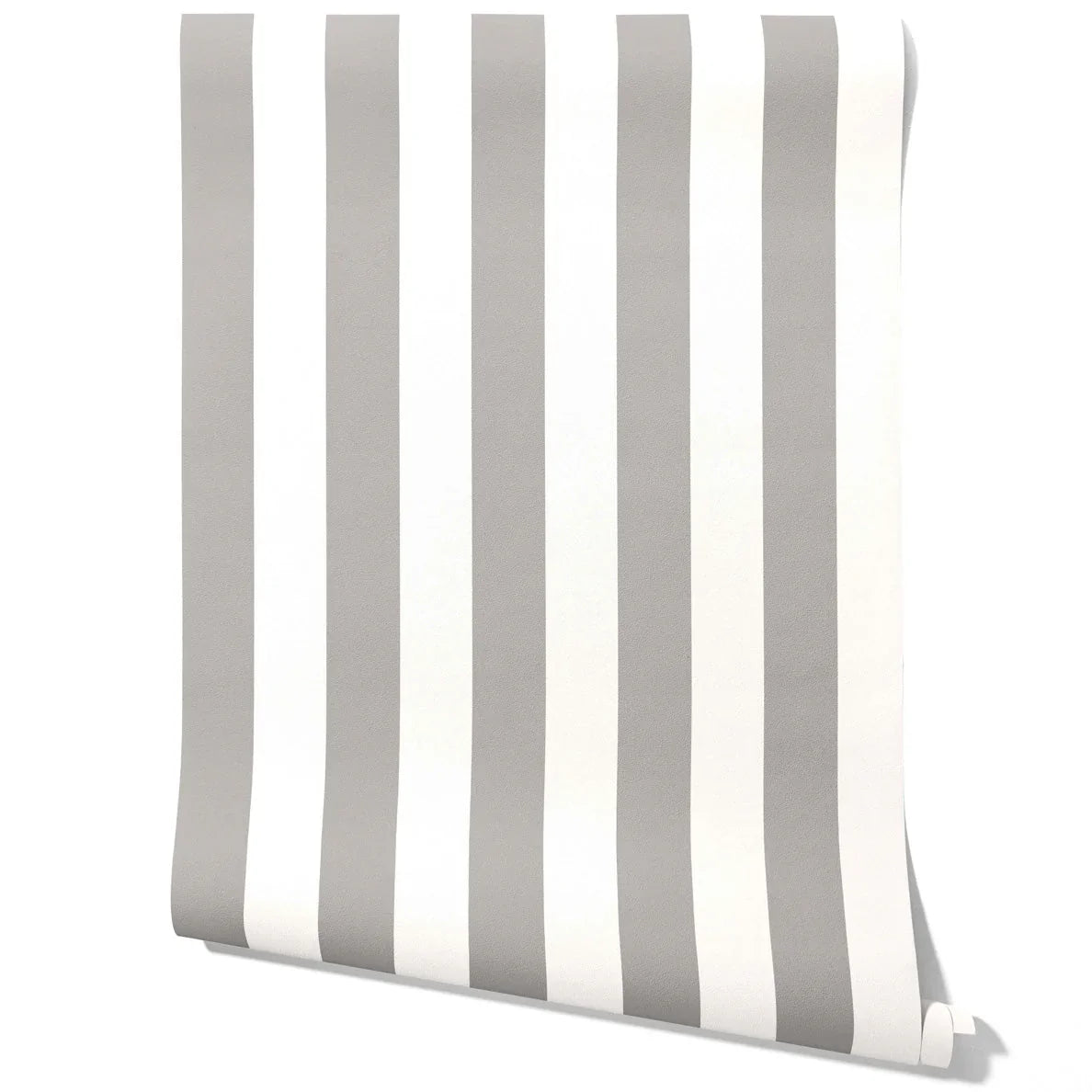 Neutral Geometric Striped Traditional Wallpaper Sample (Grey/ White)