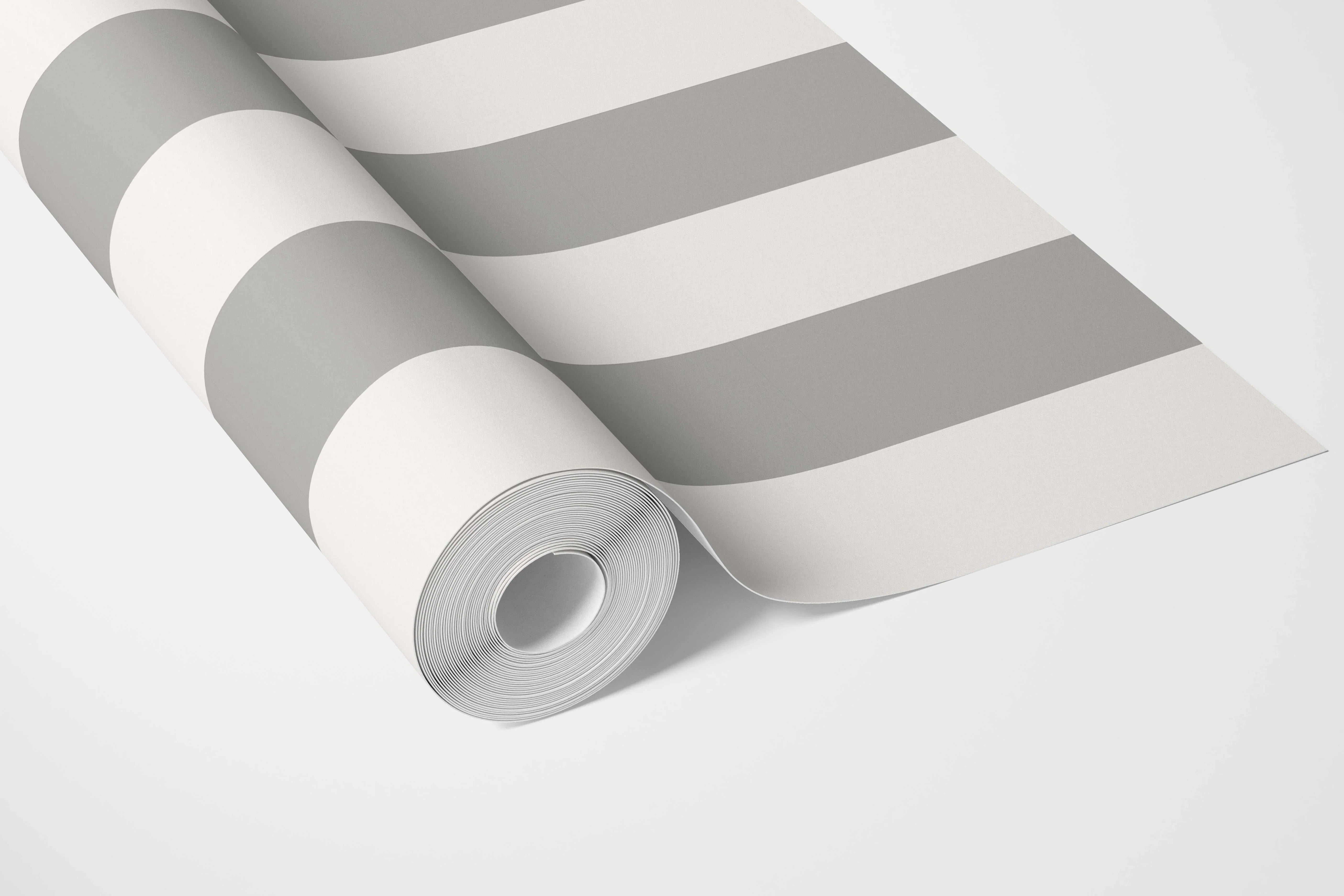 Neutral Geometric Striped Bathroom Wallpaper Sample (Grey/ White)