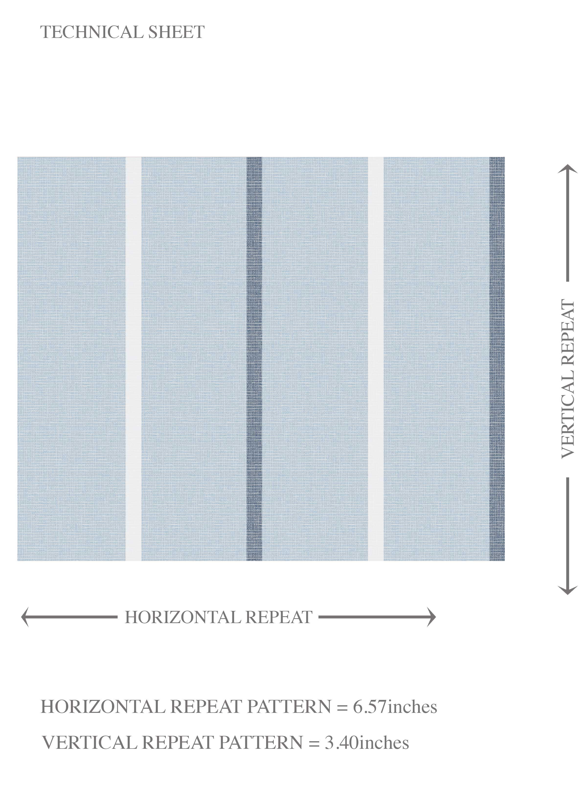 Geometric Striped Kids Room Wallpaper (Blue)
