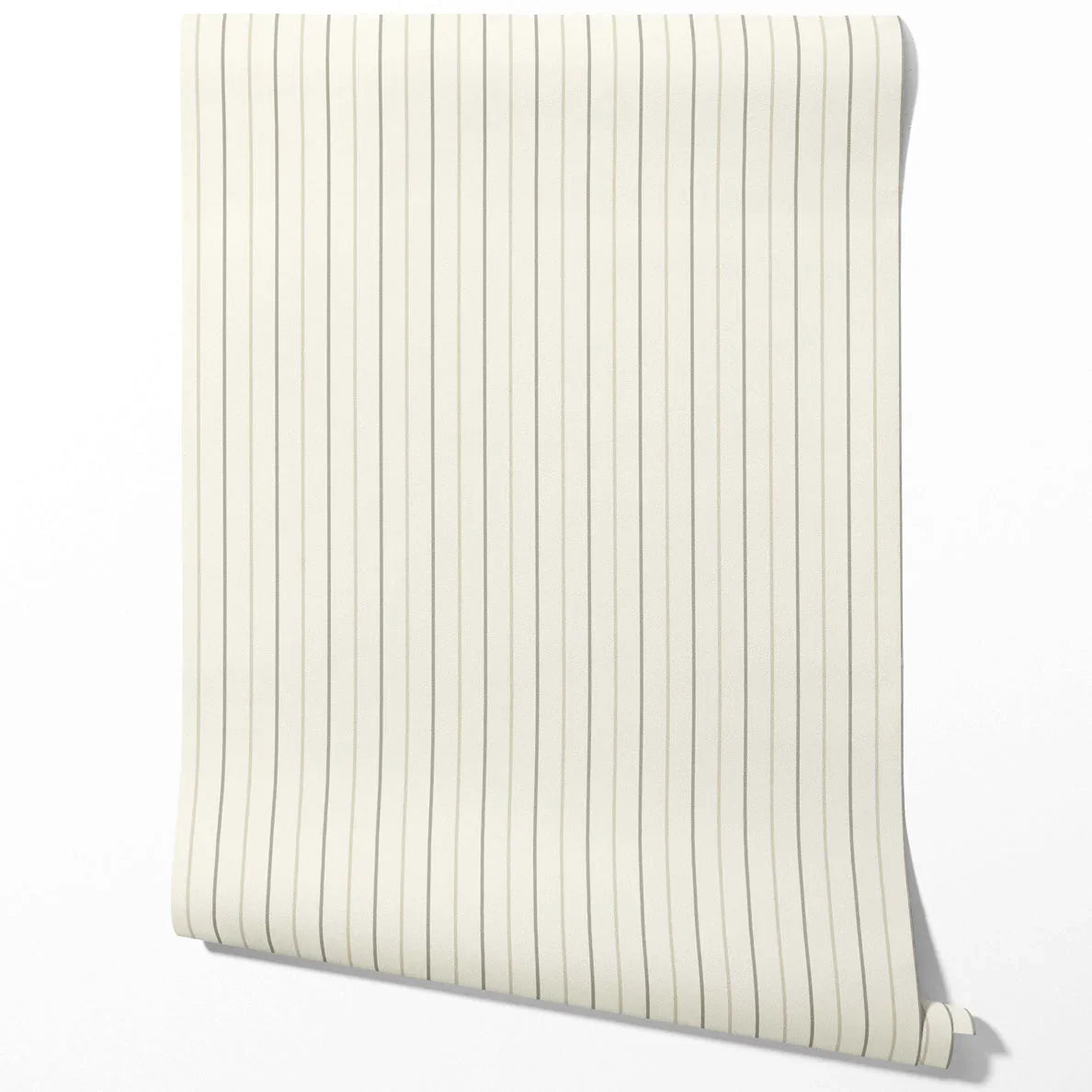 Neutral Geometric Striped Kitchen Wallpaper (Sage Grey/ Beige/ Cream)