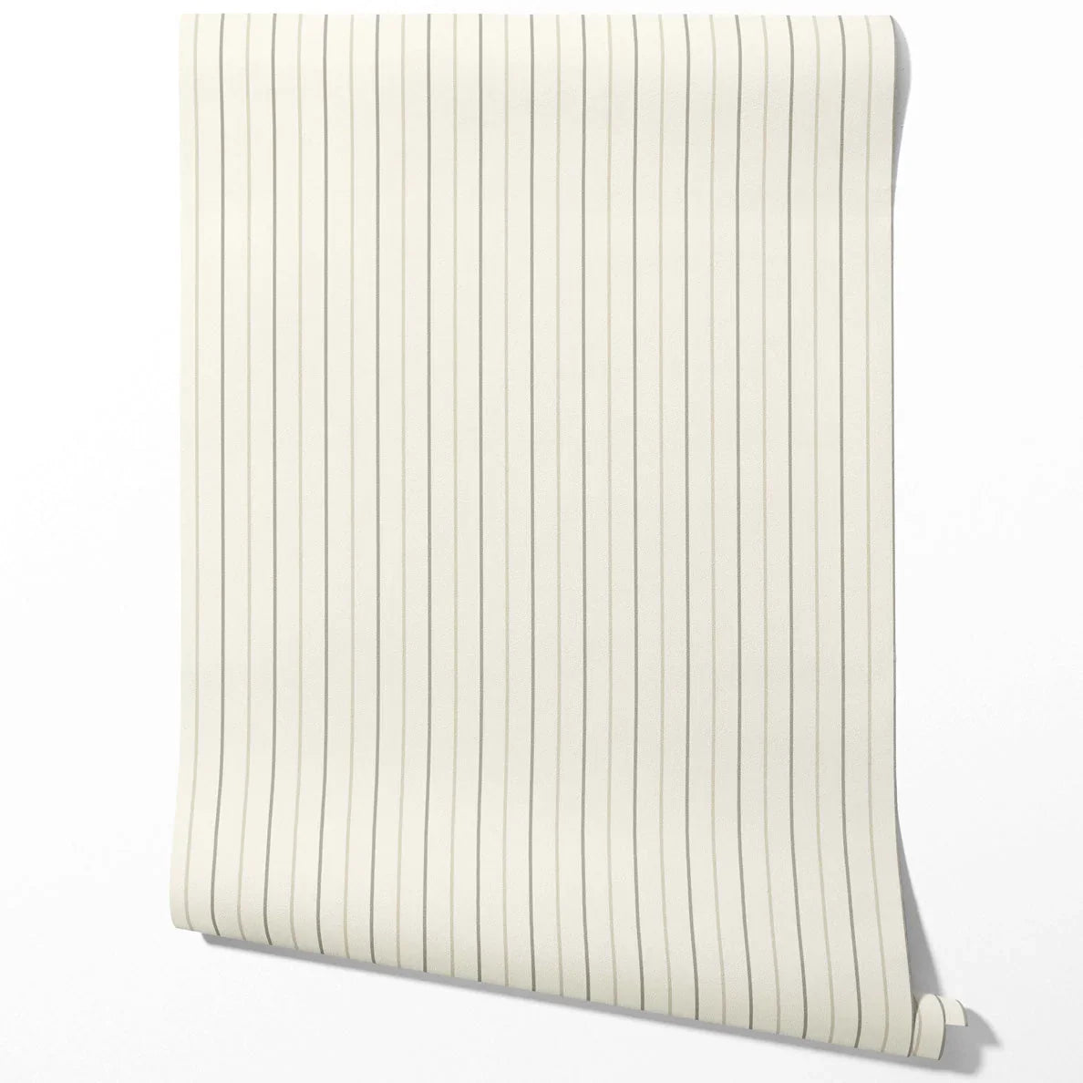 Neutral Geometric Striped Kitchen Wallpaper (Sage Grey/ Beige/ Cream)