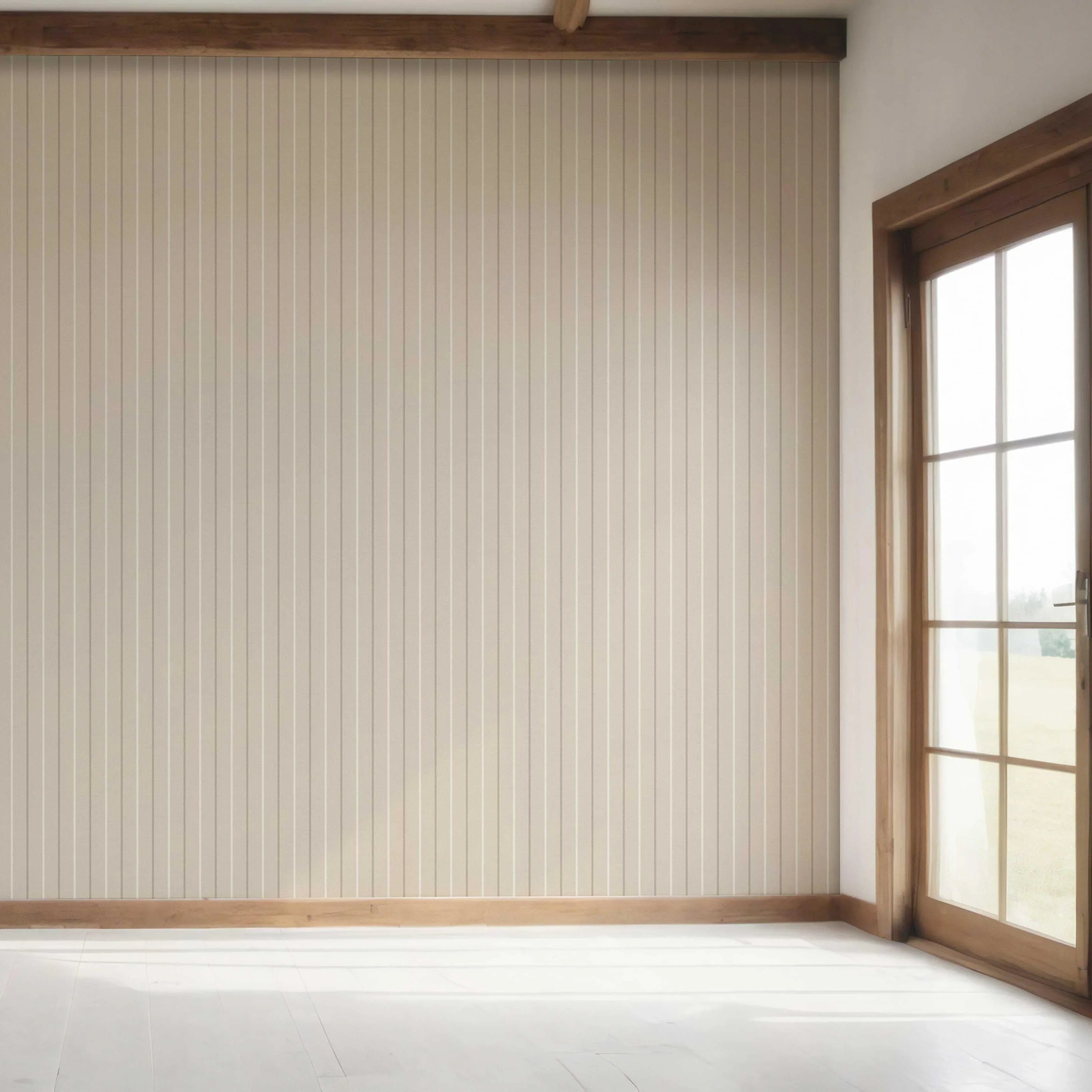 Neutral Geometric Striped Bedroom Wallpaper Sample (Neutral Brown/ Beige)
