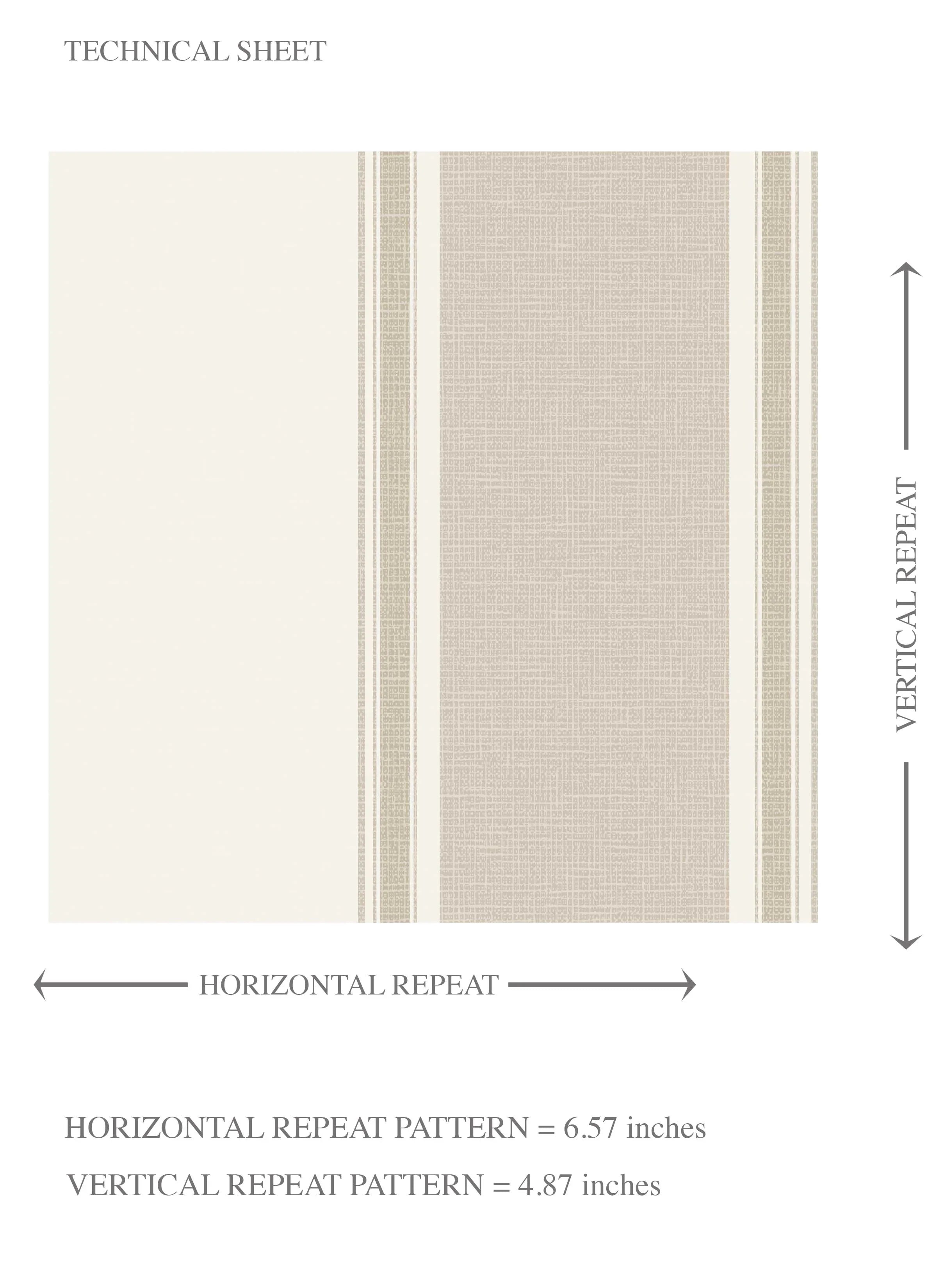Neutral Geometric Striped Kids Room Wallpaper Sample (Beige)