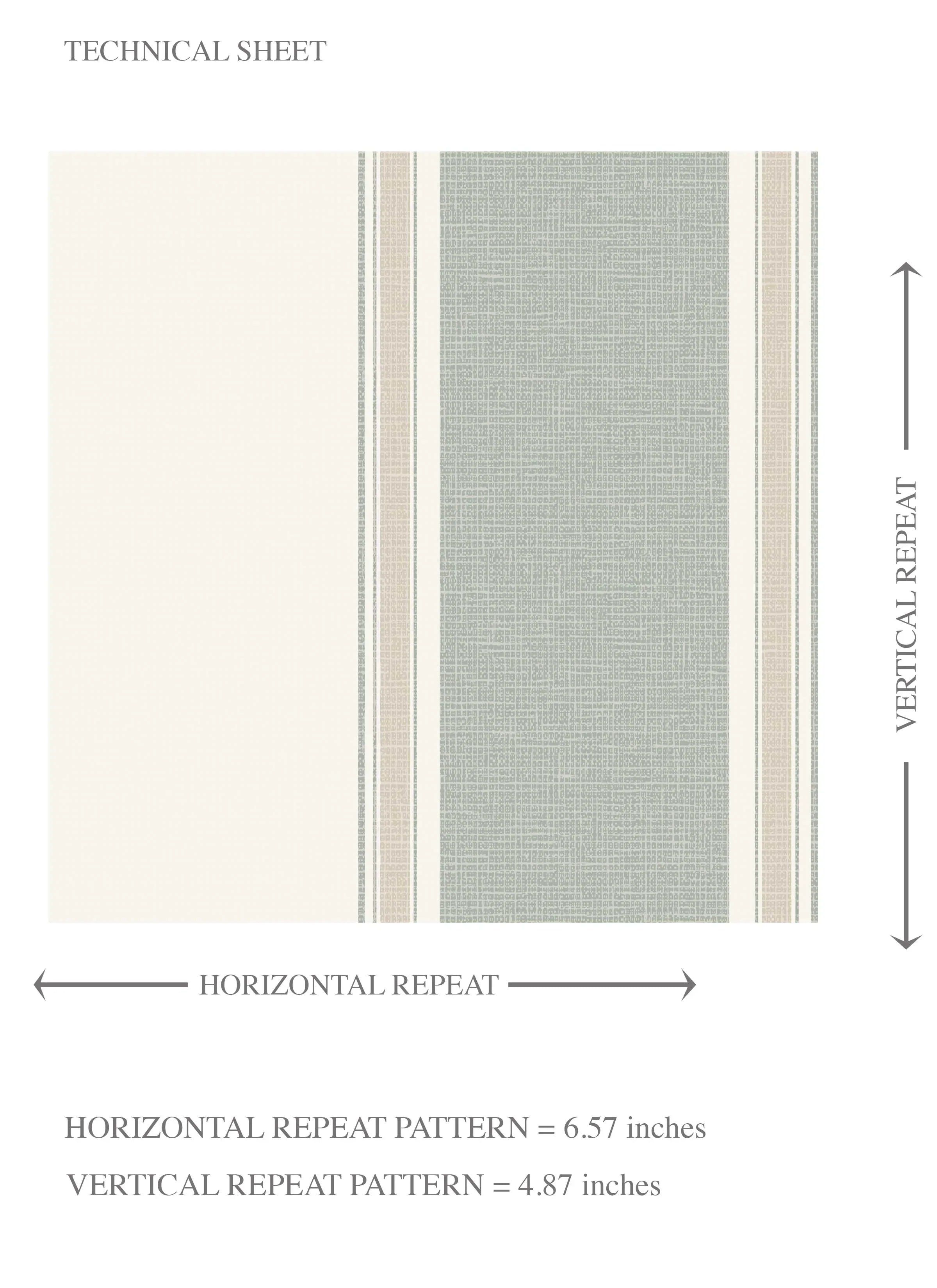 Geometric Striped Kids Room Wallpaper Sample (Sage Green)