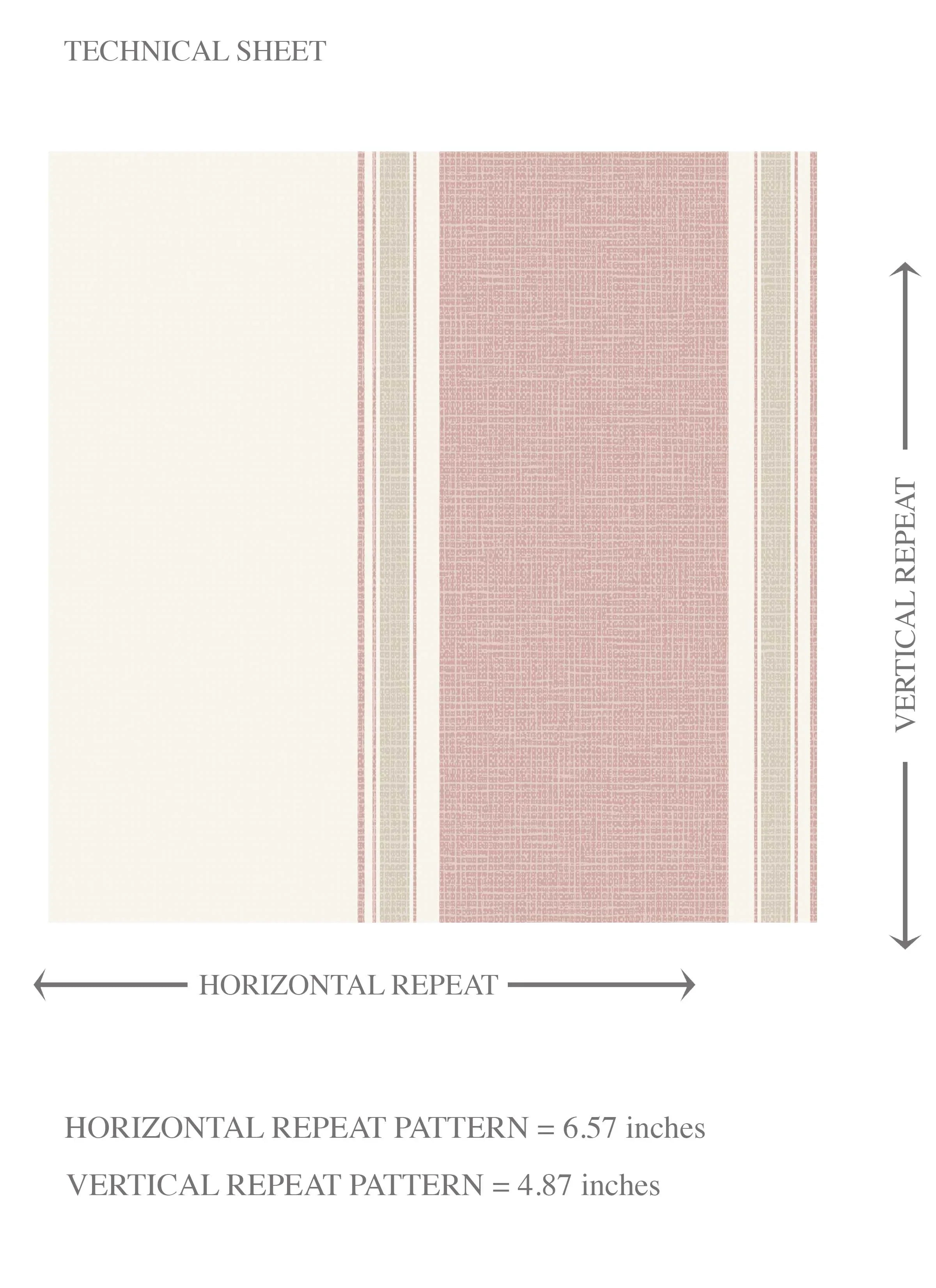 Geometric Striped Kids Room Wallpaper Sample (Blush Pink)