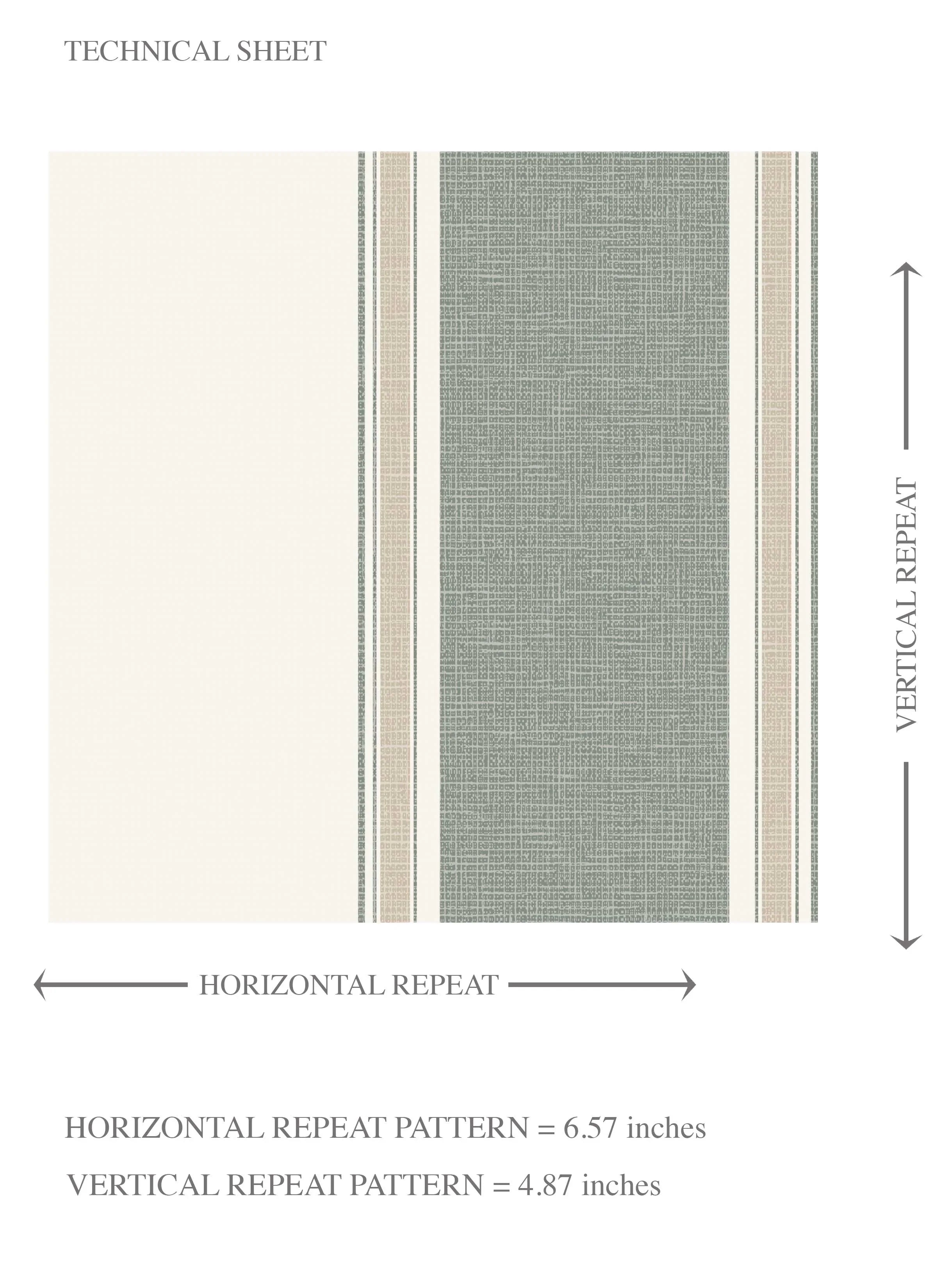 Geometric Striped Kids Room Wallpaper (Grey-Green)