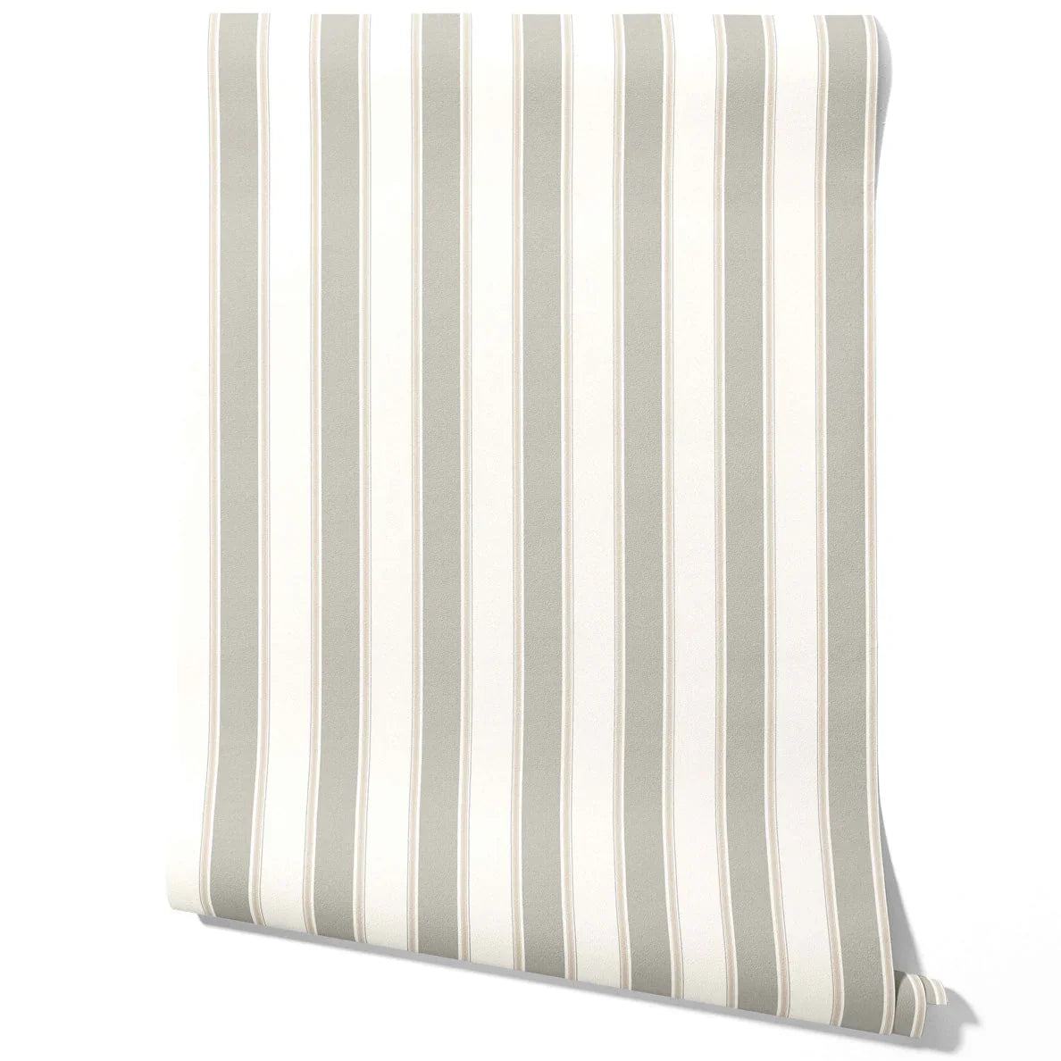 Neutral Geometric Striped Traditional Wallpaper Sample (Grey/ Beige/ Taupe)