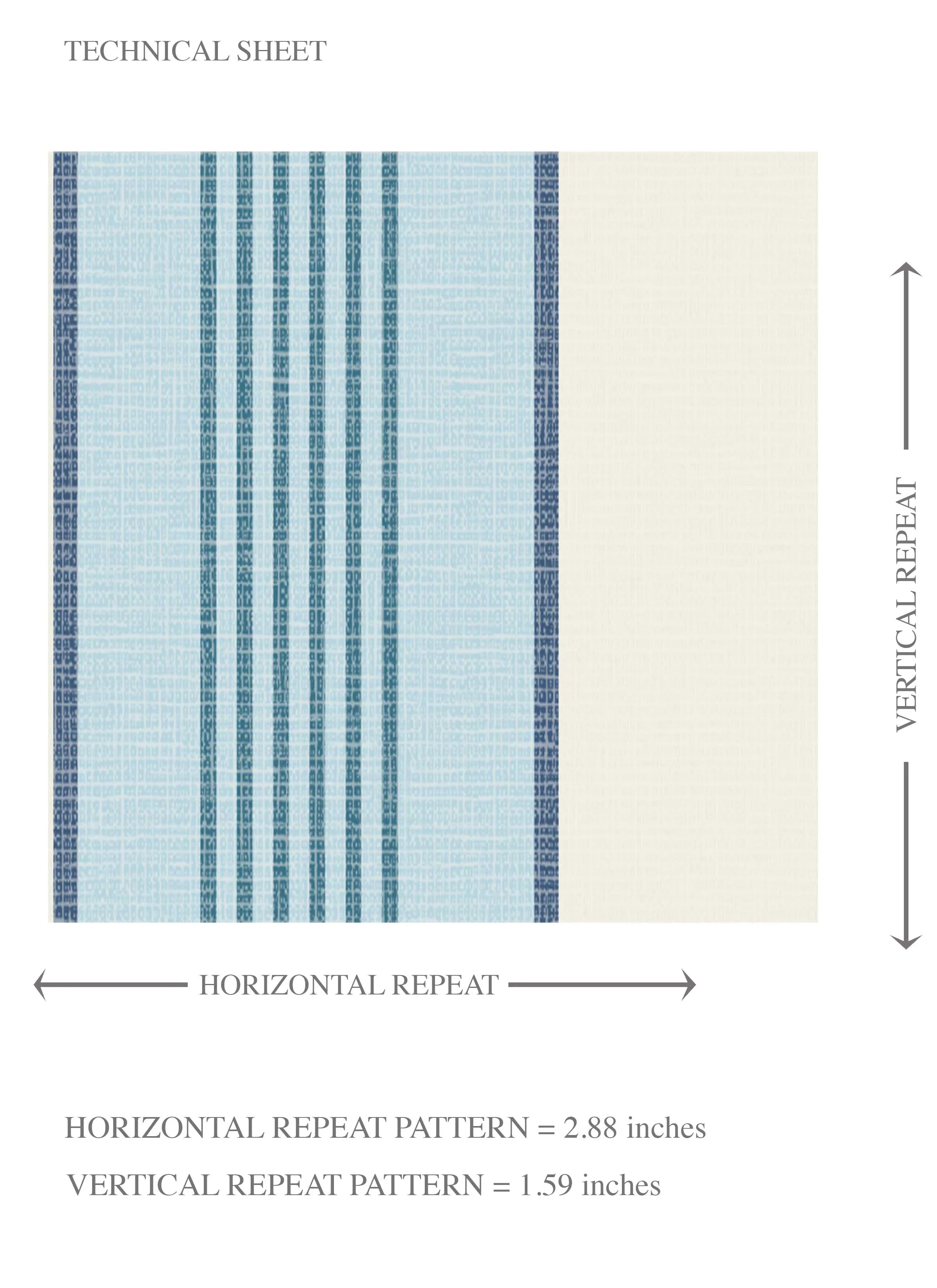 Geometric Striped Kids Room Wallpaper (Blue/ Cream)