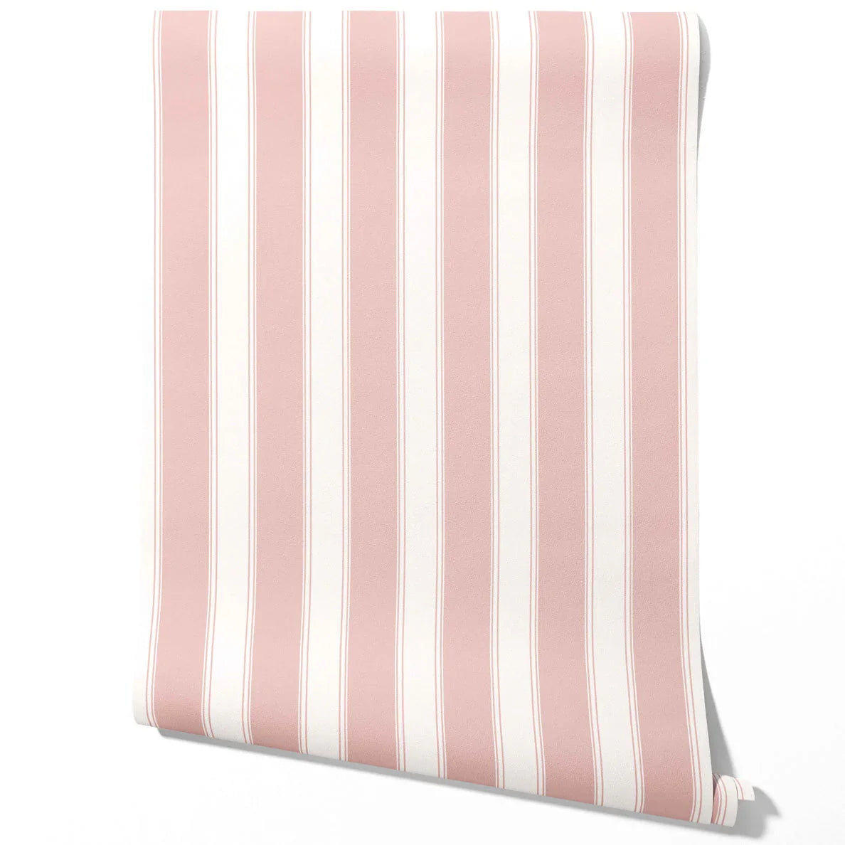 Geometric Striped Traditional Wallpaper (Pink)