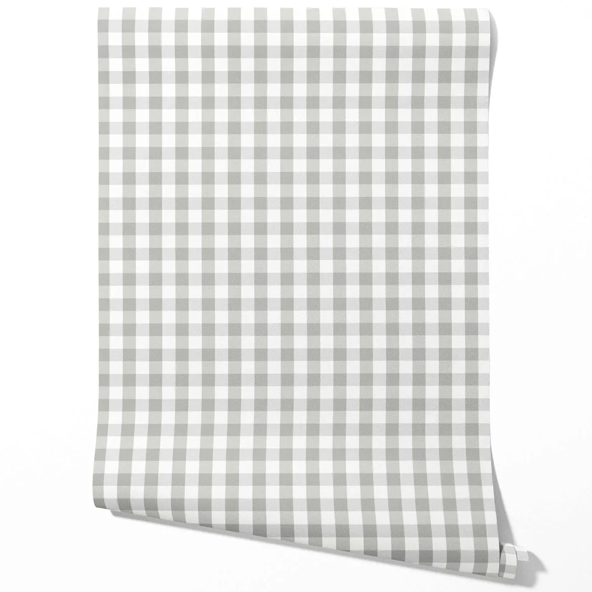 Geometric Gingham Traditional Wallpaper Sample (Grey)