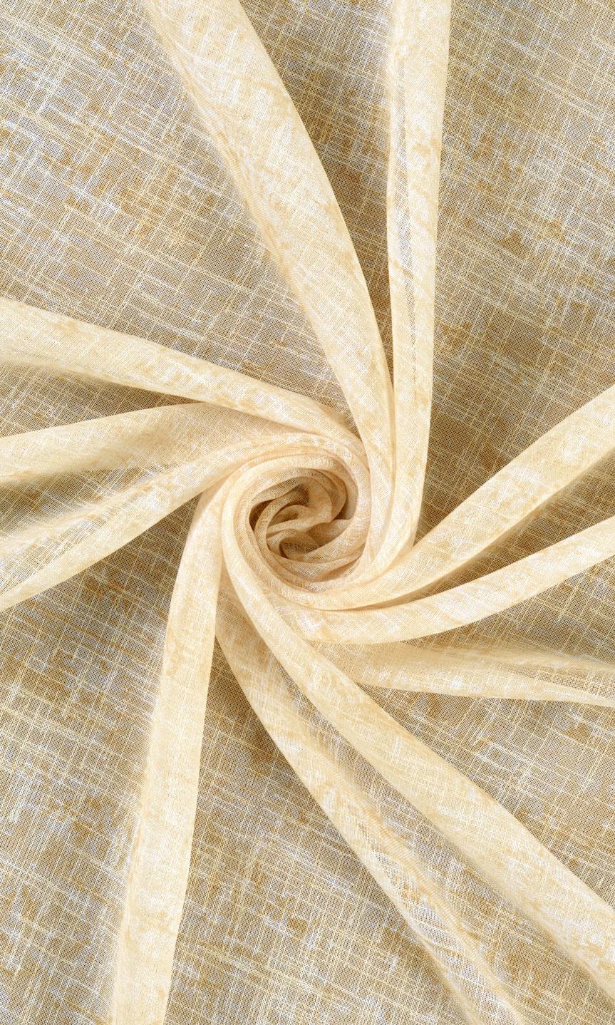 Textured Sheer Window Treatments Fabric Sample (Honey Yellow/ Pale Orange)