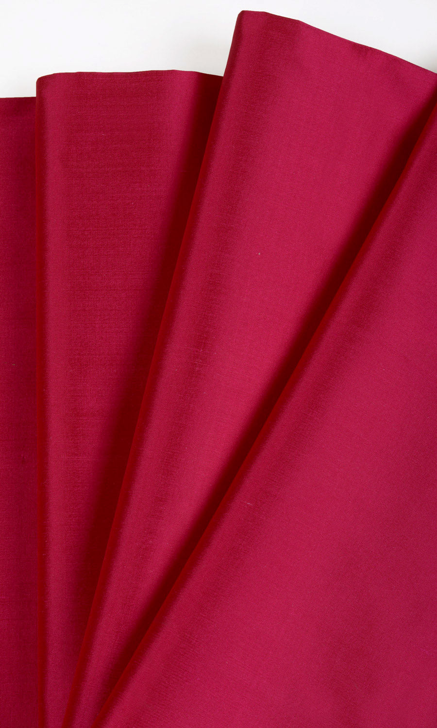 Shantung Silk Fabric Material By the Metre (Ruby Pink)