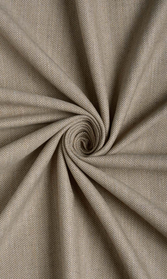 Herringbone Textured Drapery (Mocha Brown)