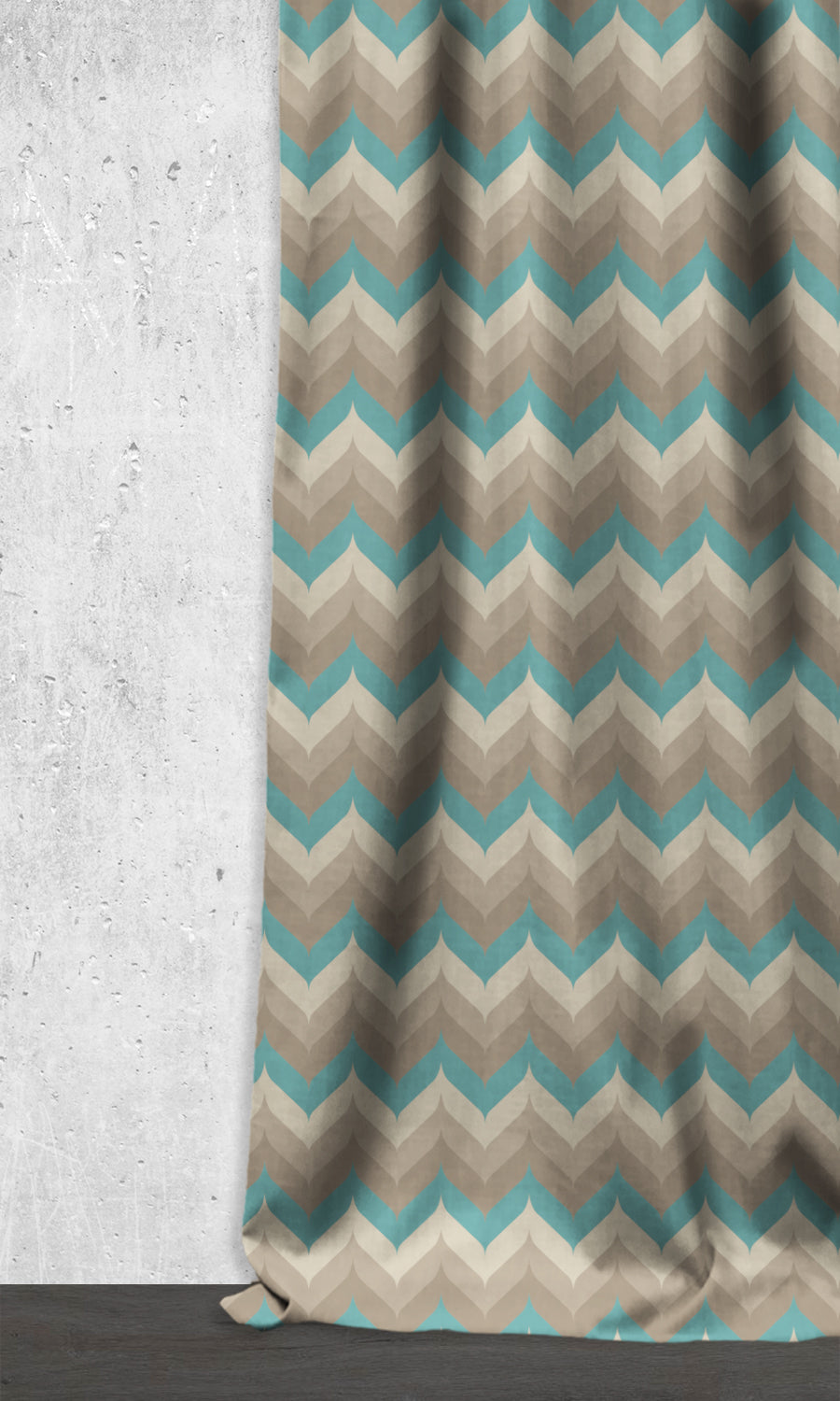 Light Blocking Home Décor Fabric By the Metre (Cream/ Grey/ Blue)