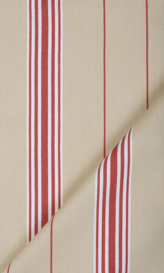 Cotton Home Décor Fabric By the Metre (Brown/ Beige/ Red)