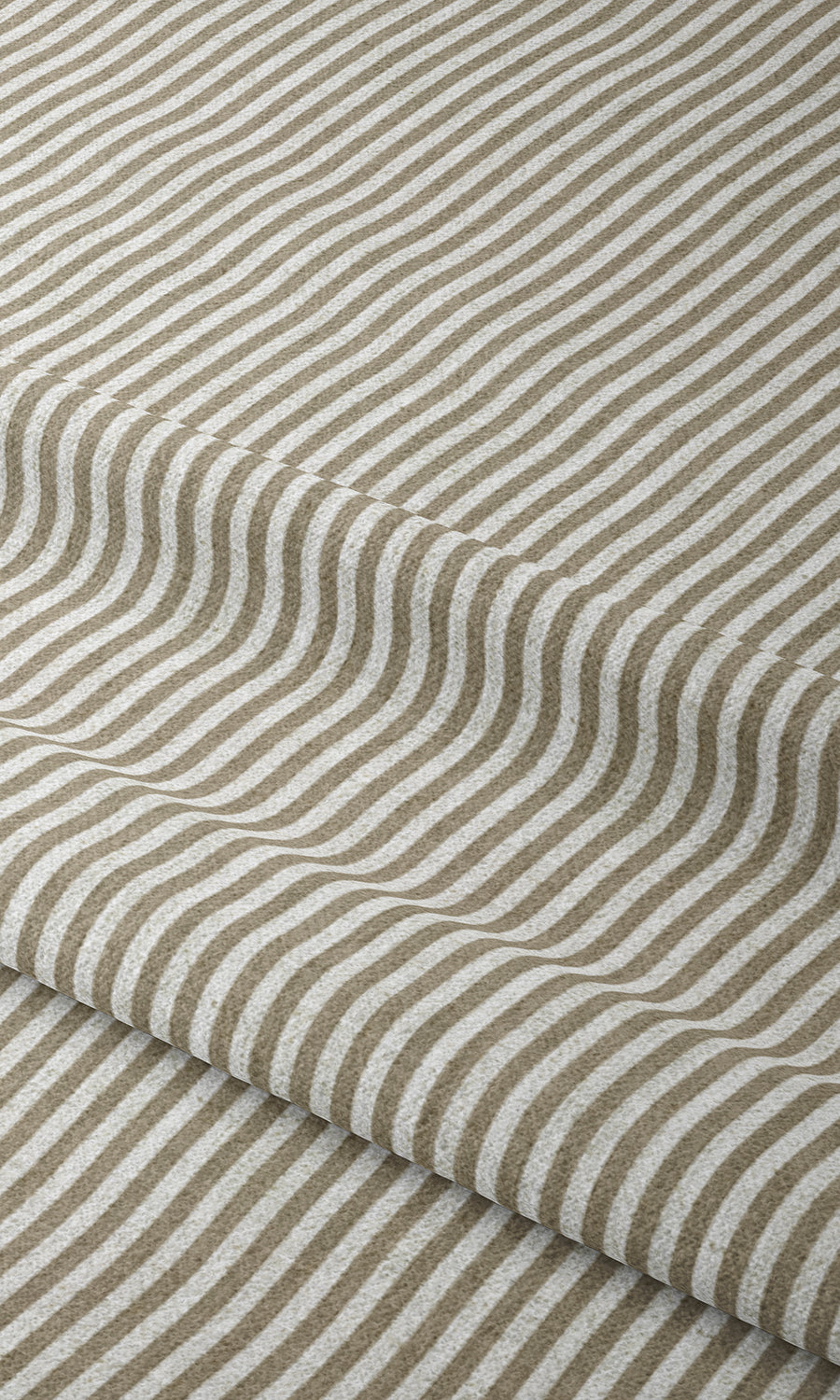 Striped Print Window Treatments Fabric By the Metre (Brown/ Beige)