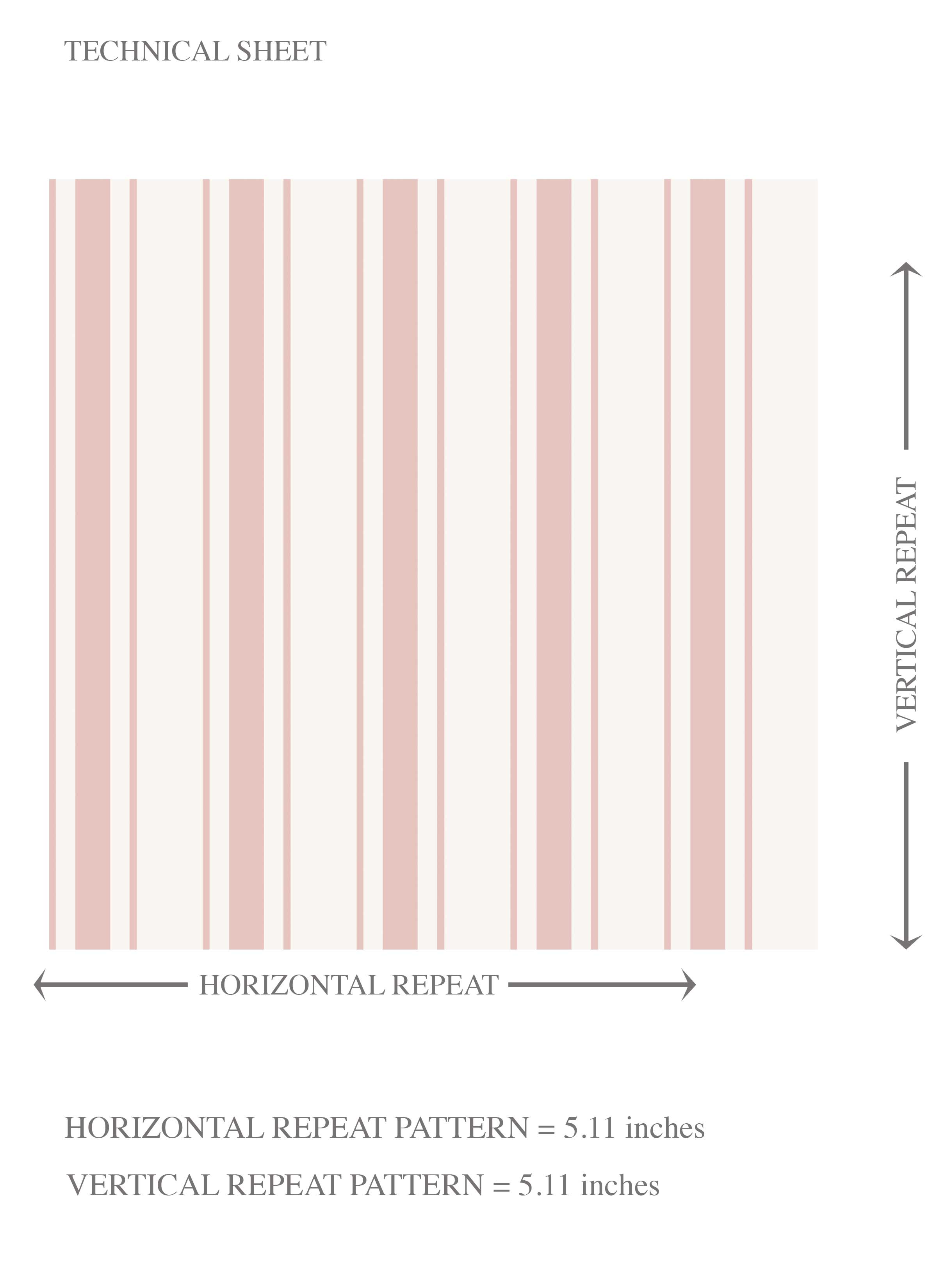 Geometric Striped Kids Room Wallpaper Sample (Blush Pink)