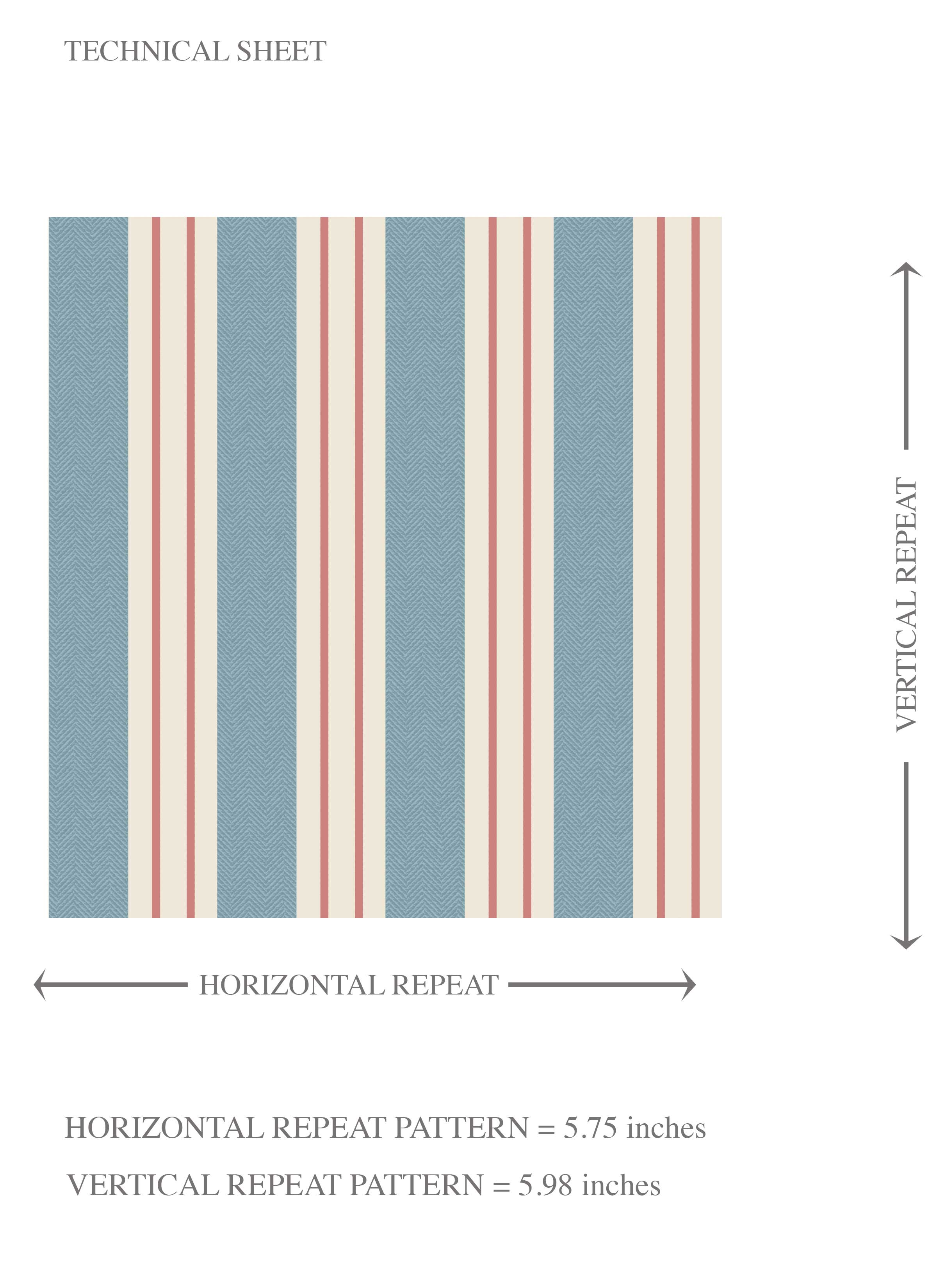 Geometric Striped Kids Room Wallpaper Sample (Blue)