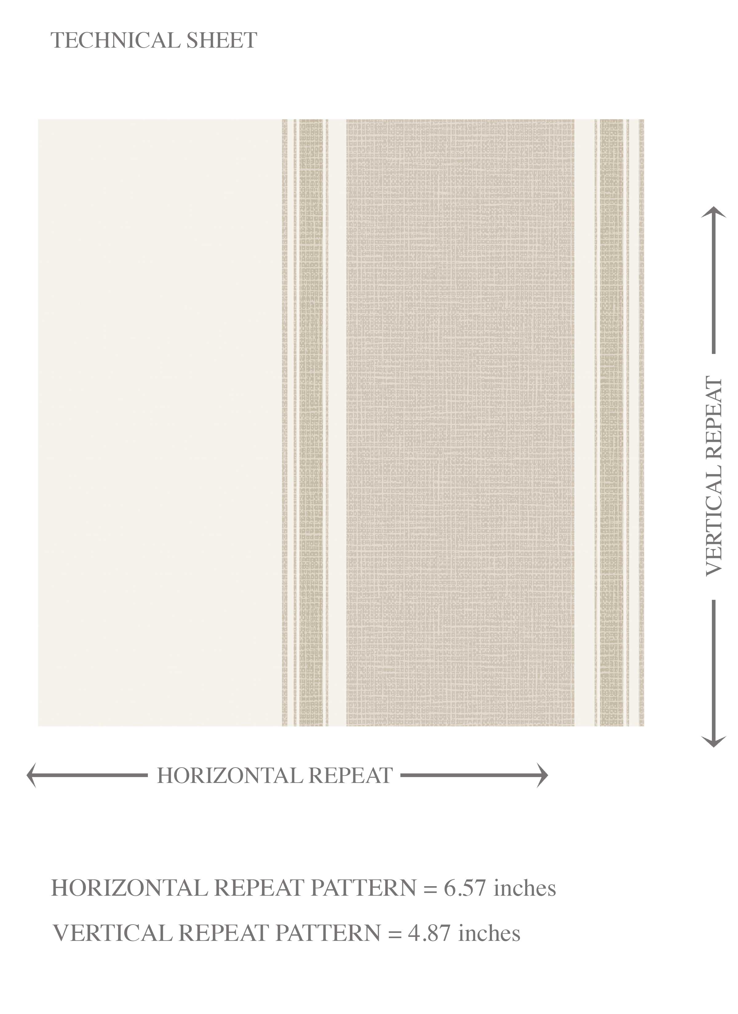 Neutral Geometric Striped Kids Room Wallpaper Sample (Beige)