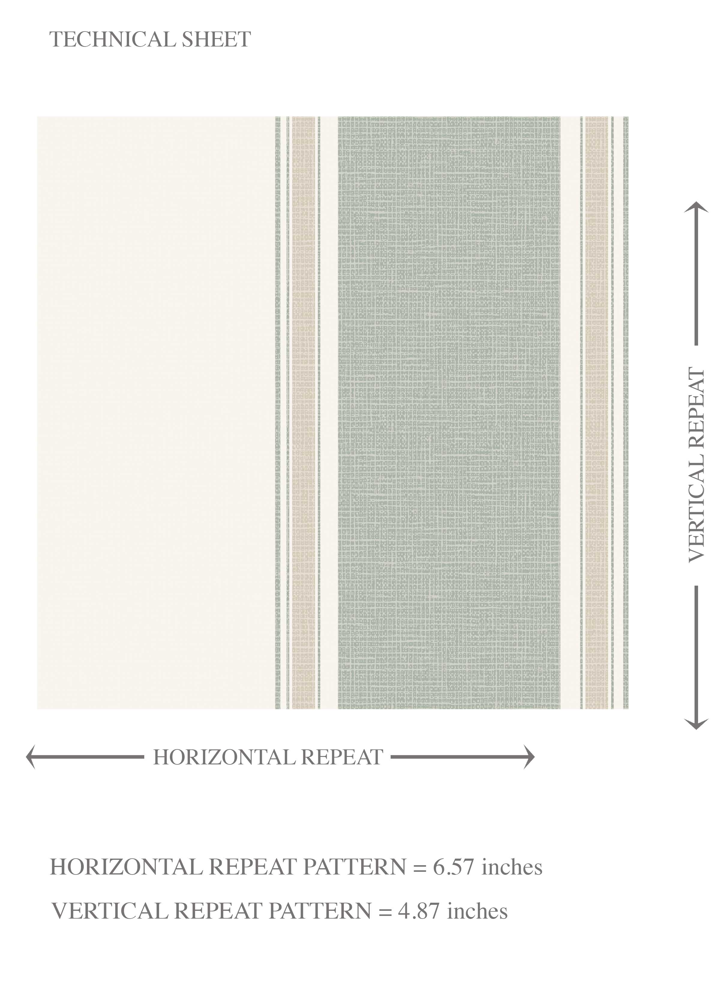 Geometric Striped Kids Room Wallpaper (Sage Green)