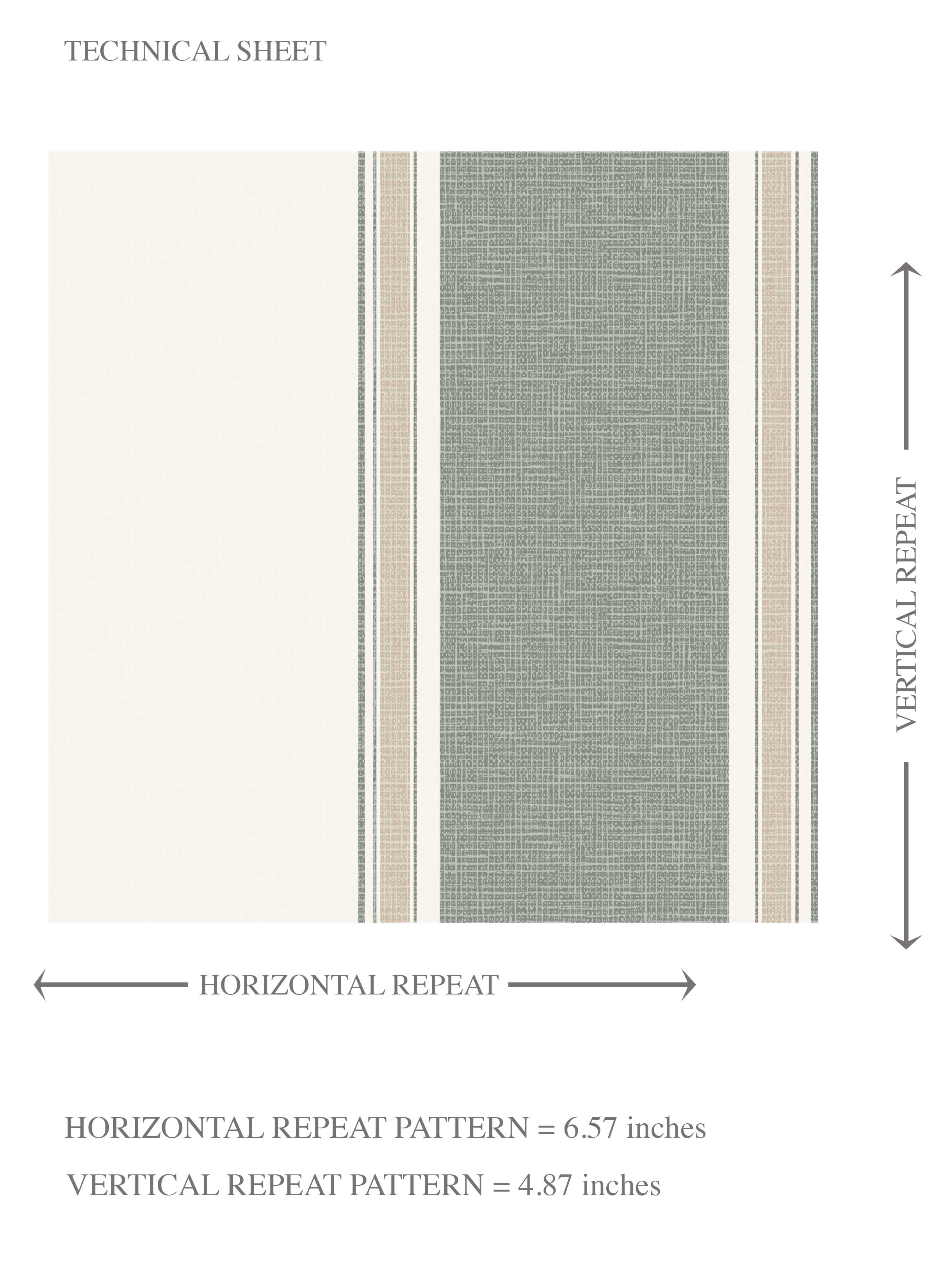 Geometric Striped Kids Room Wallpaper Sample (Gray-Green)